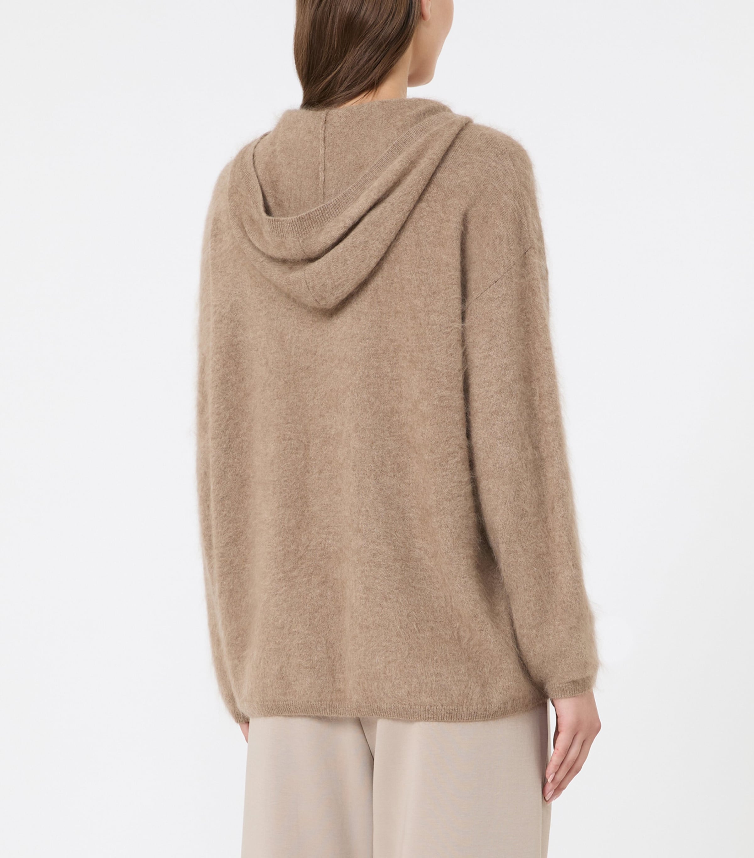 Max Mara Womens Cashmere Hooded Sweater Clay Image 4