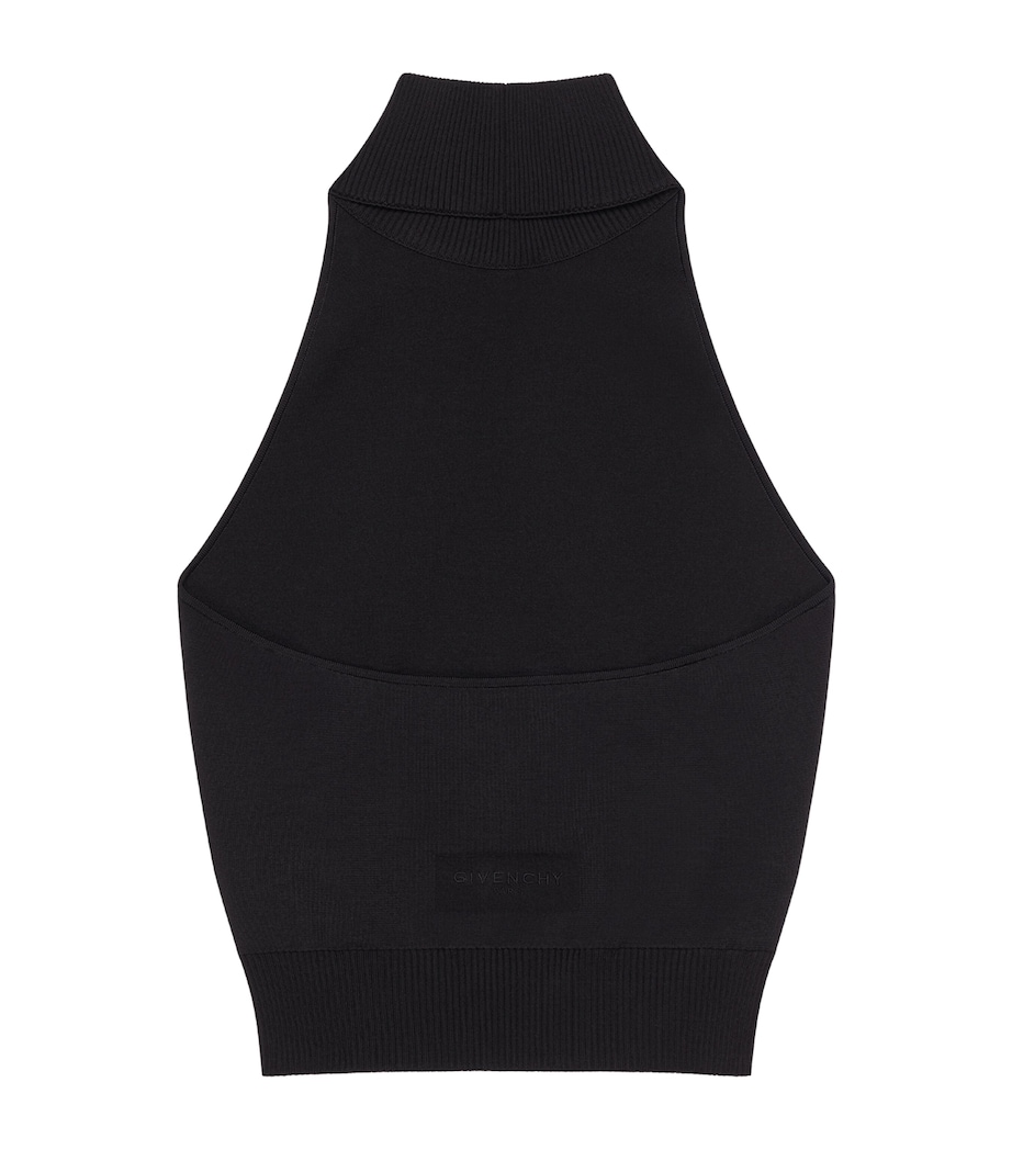 Knitted Tank Top BLACK Image 4