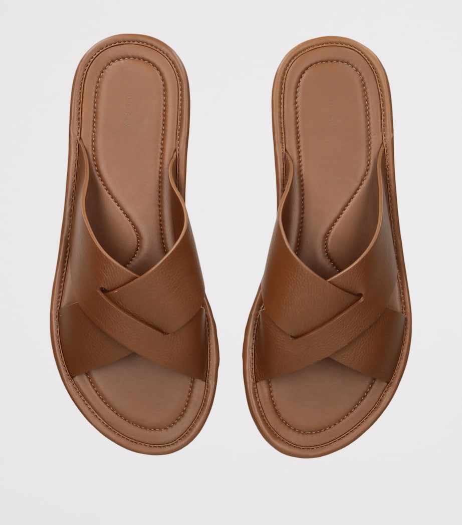 The Row Malick Leather Sandals Tan Image 4