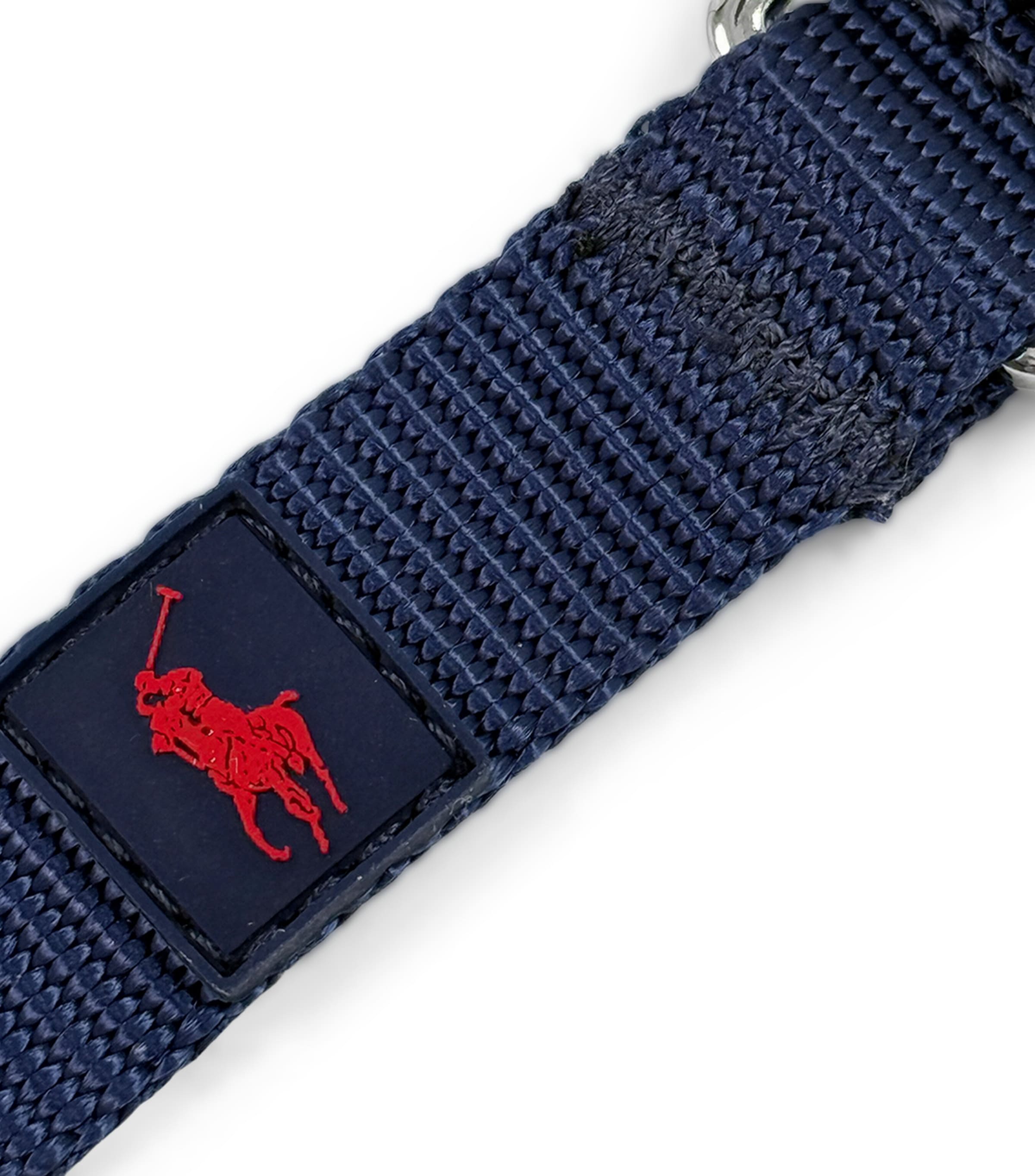 Nylon Polo Pony Pet Collar (Large-Extra Large) FALL ROYAL/RED Image 3