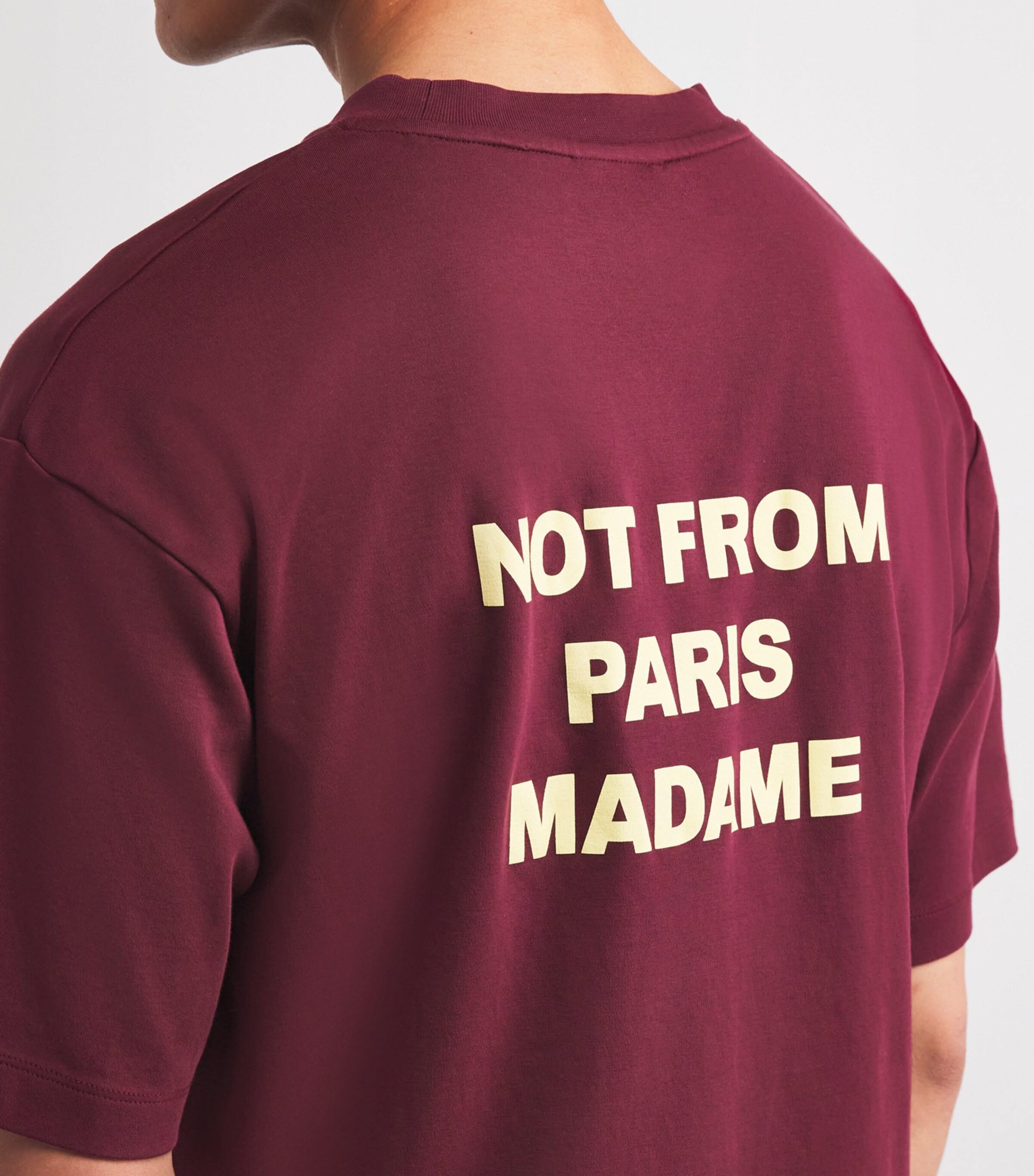 Drôle De Monsieur Mens Cotton Graphic T-Shirt Wn / Wine Image 6