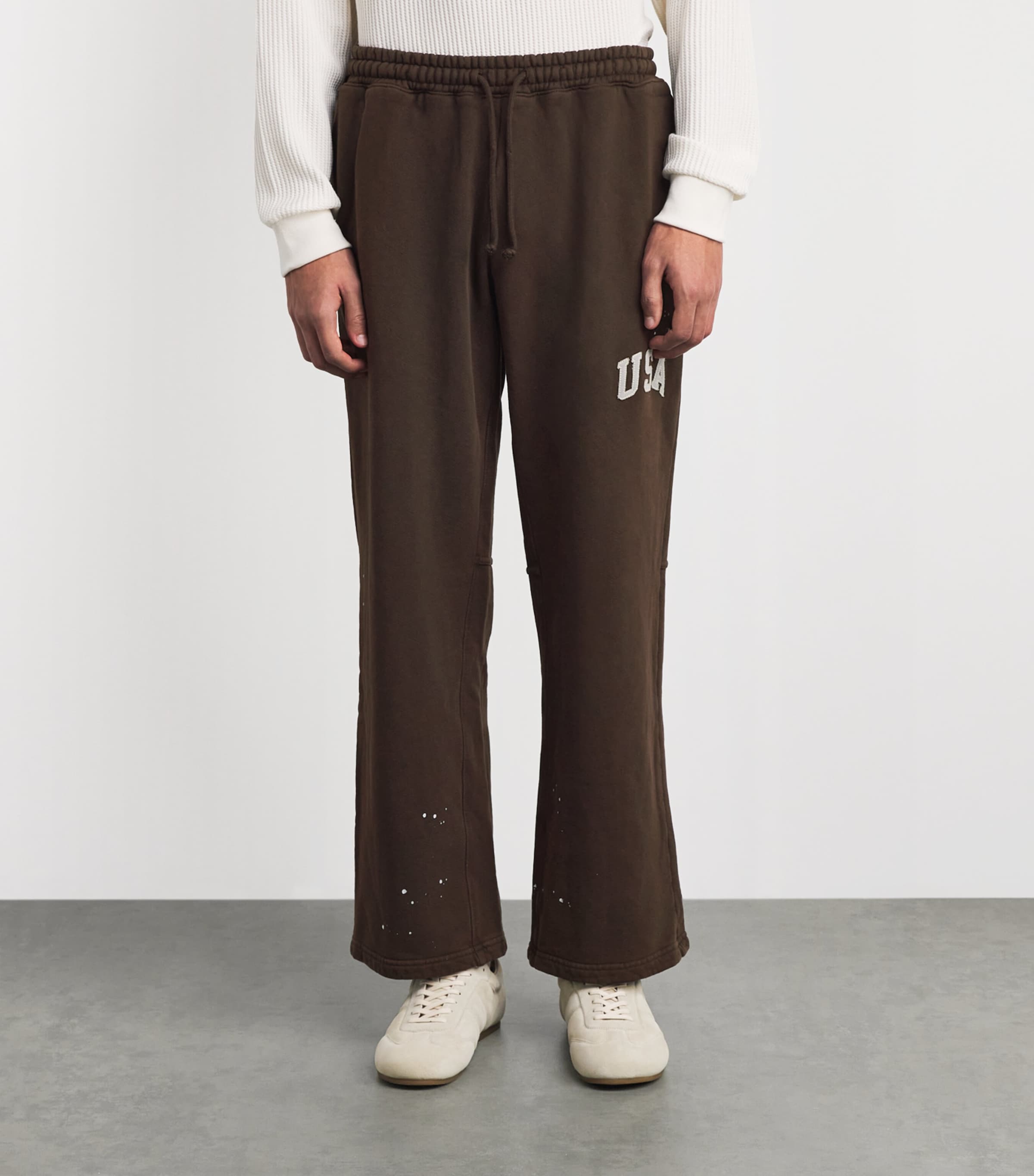 Cherry Los Angeles Mens Cotton USA Parachute Sweatpants Chocolate Image 4