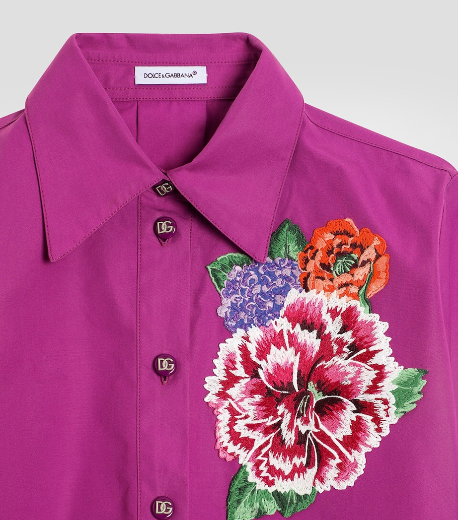 Cotton Shirt Dress (8-12+ Years) F0321-FUXIA Image 4