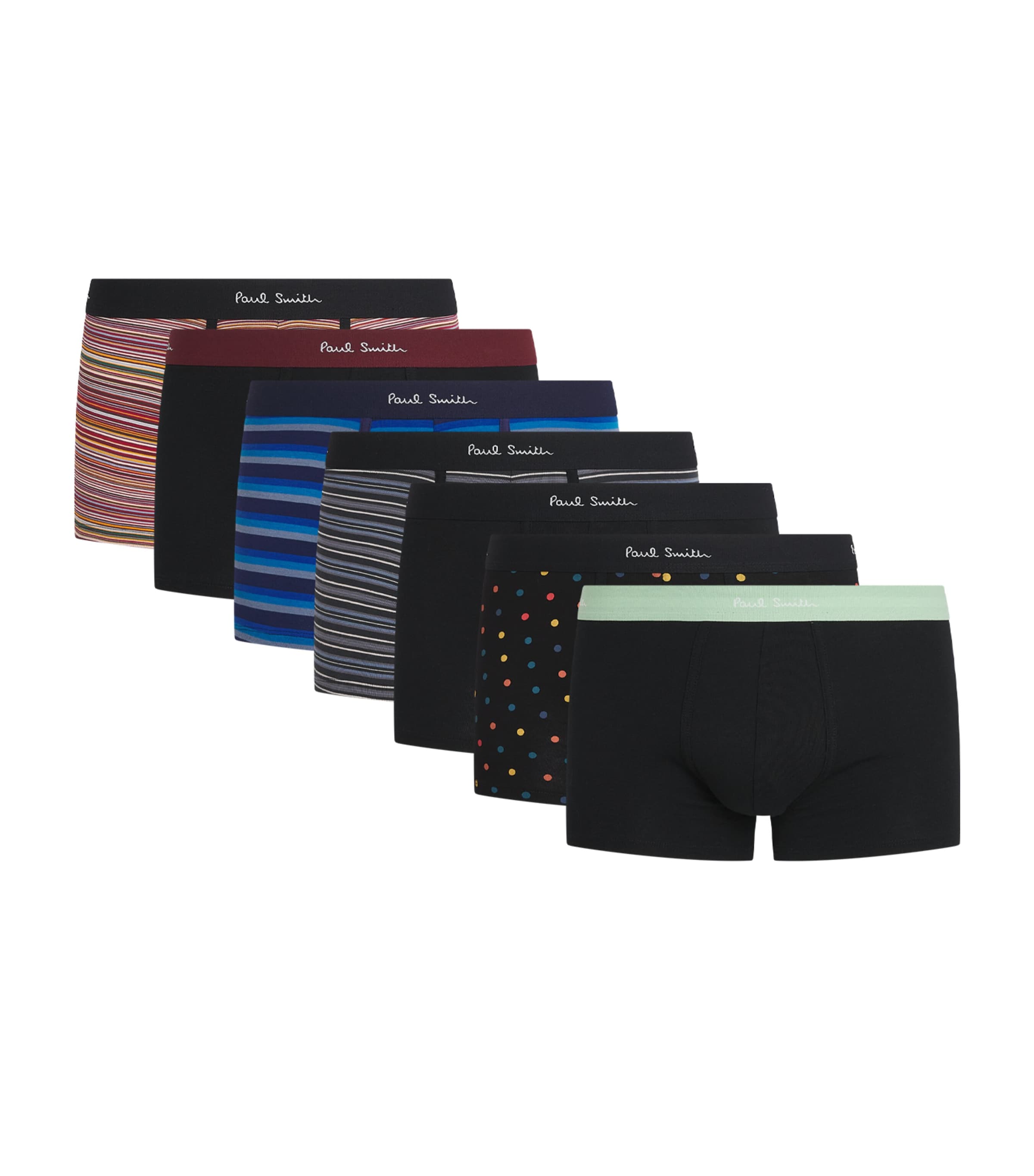 Stretch-Cotton Trunks (Pack of 7) 1A MUTICOLOUR Image 1