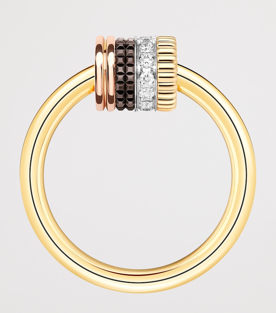 Mixed Gold and Diamond Quatre Classique Ring YELLOW GOLD Image 3