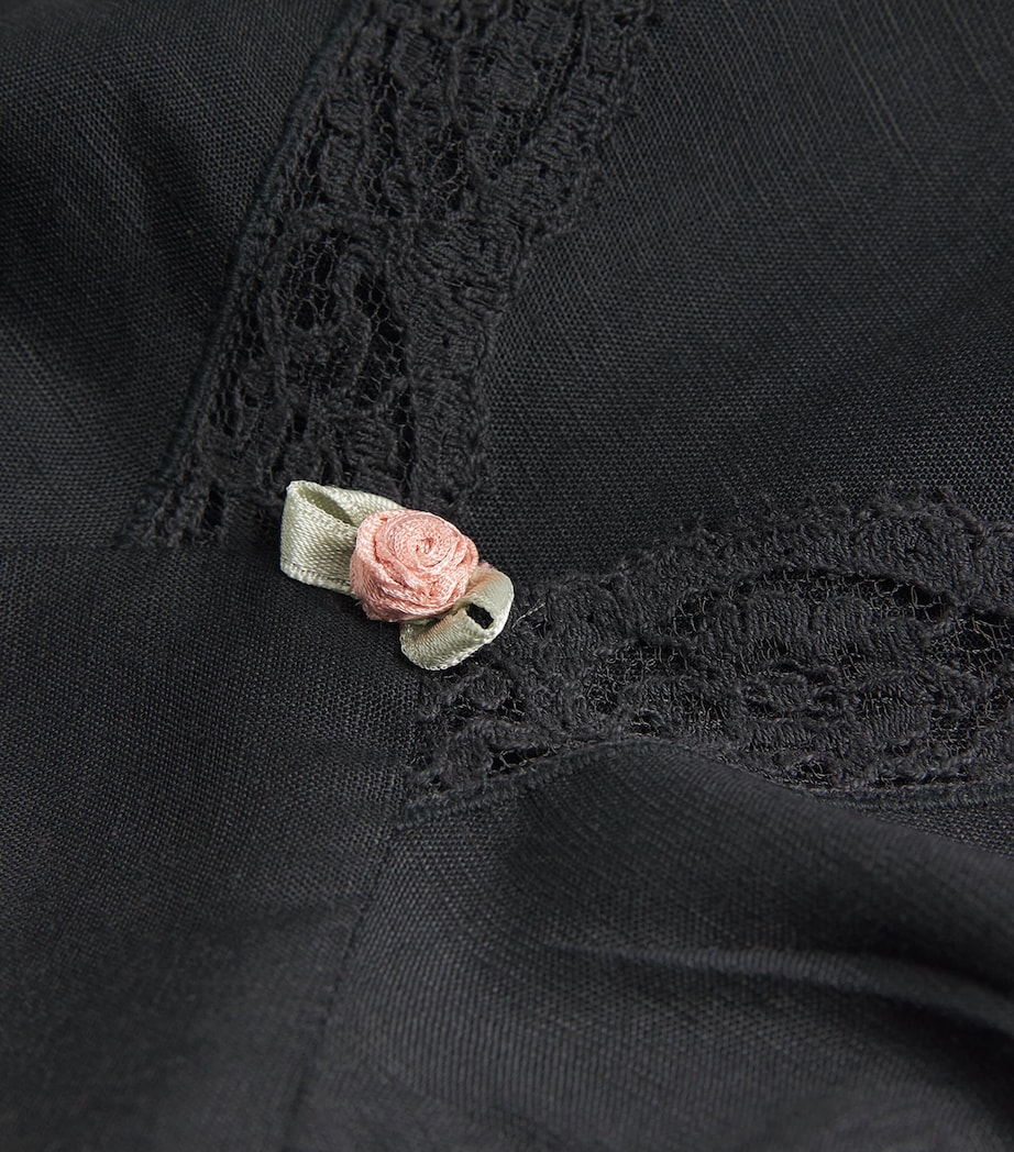 Clarice V-Neck Midi Dress BLACK Image 5