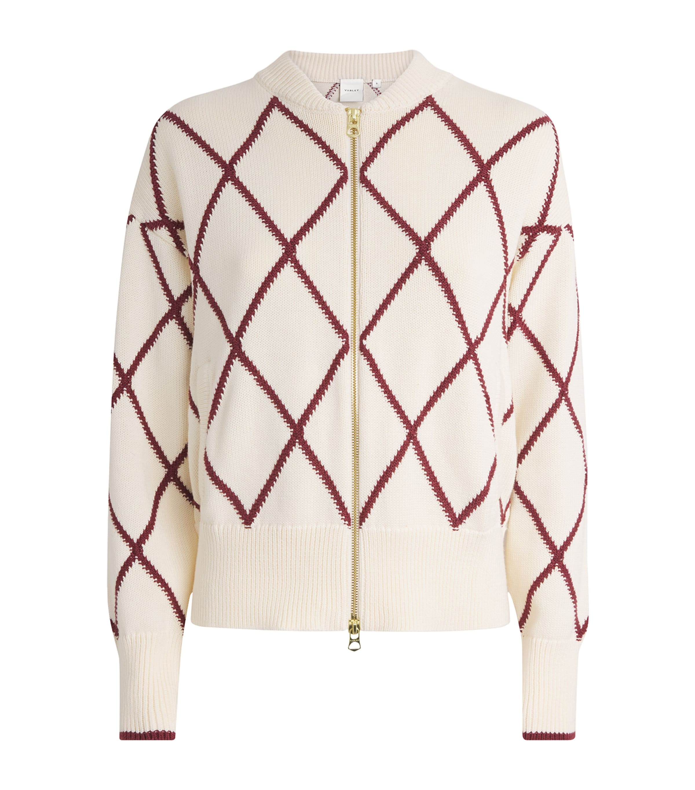Varley Zip-up Nile Cardigan In White