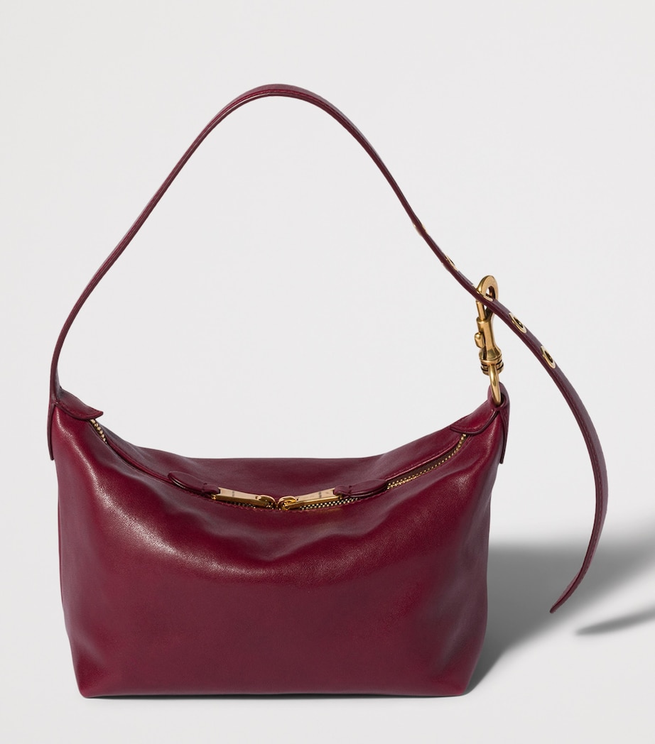 Miu Miu Small Nappa Leather Spirit Shoulder Bag Burgundy Image 3