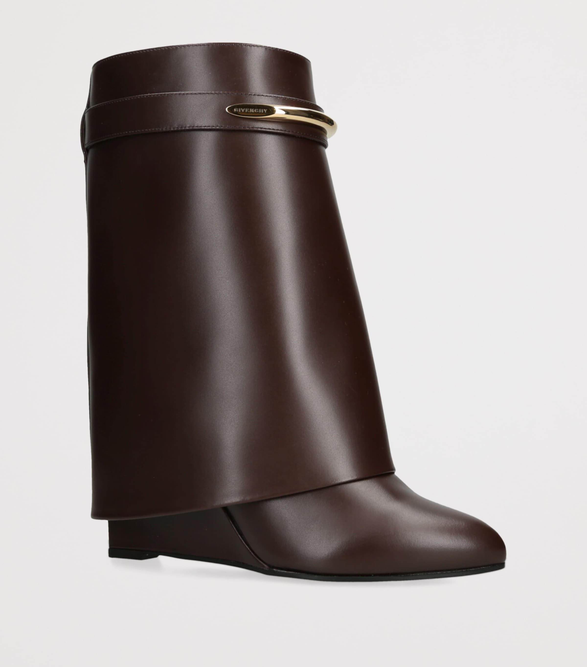 Leather Shark Ankle Boots 95 TAN Image 3