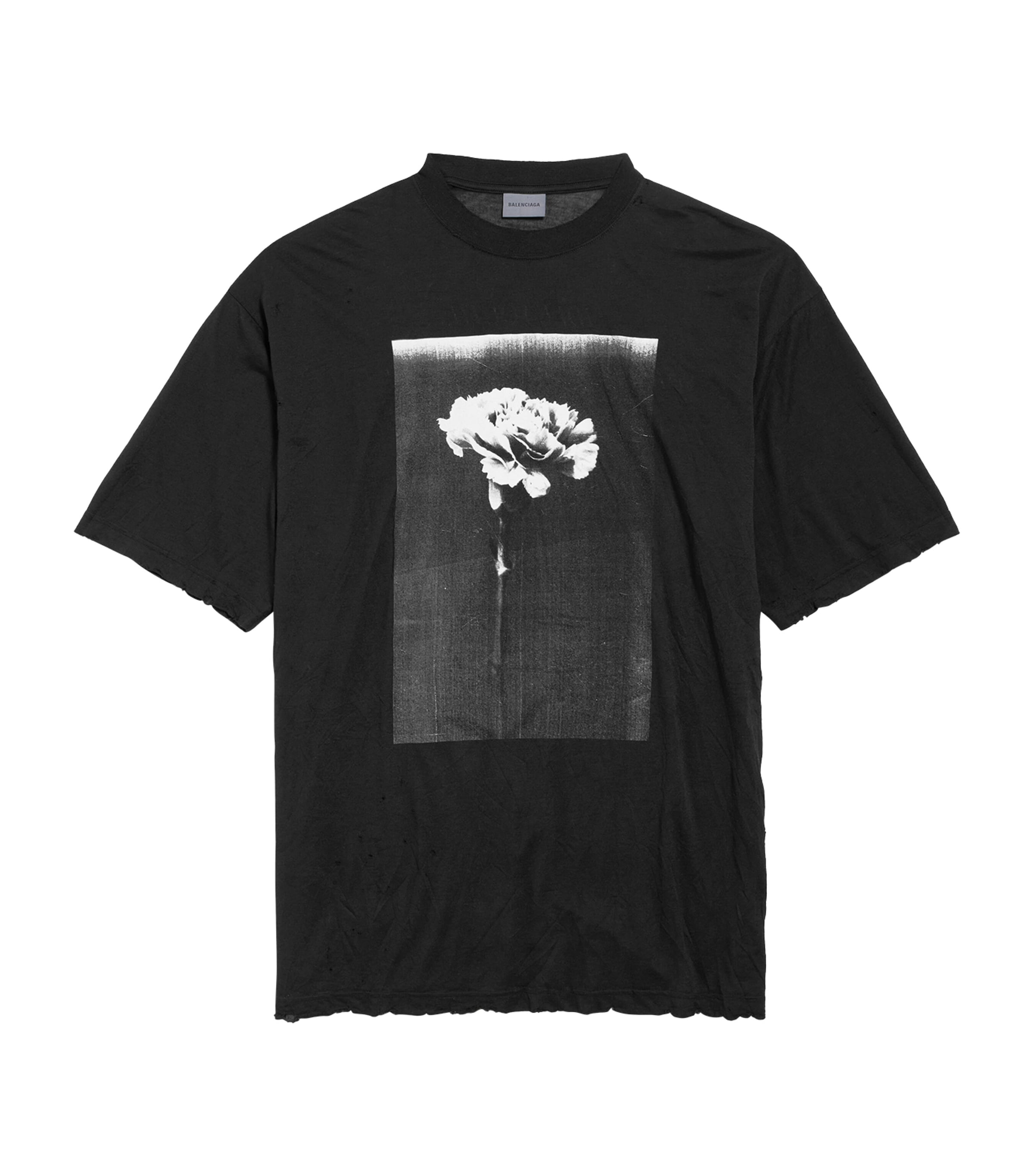 Balenciaga Mens Graphic Print T-Shirt Image 1