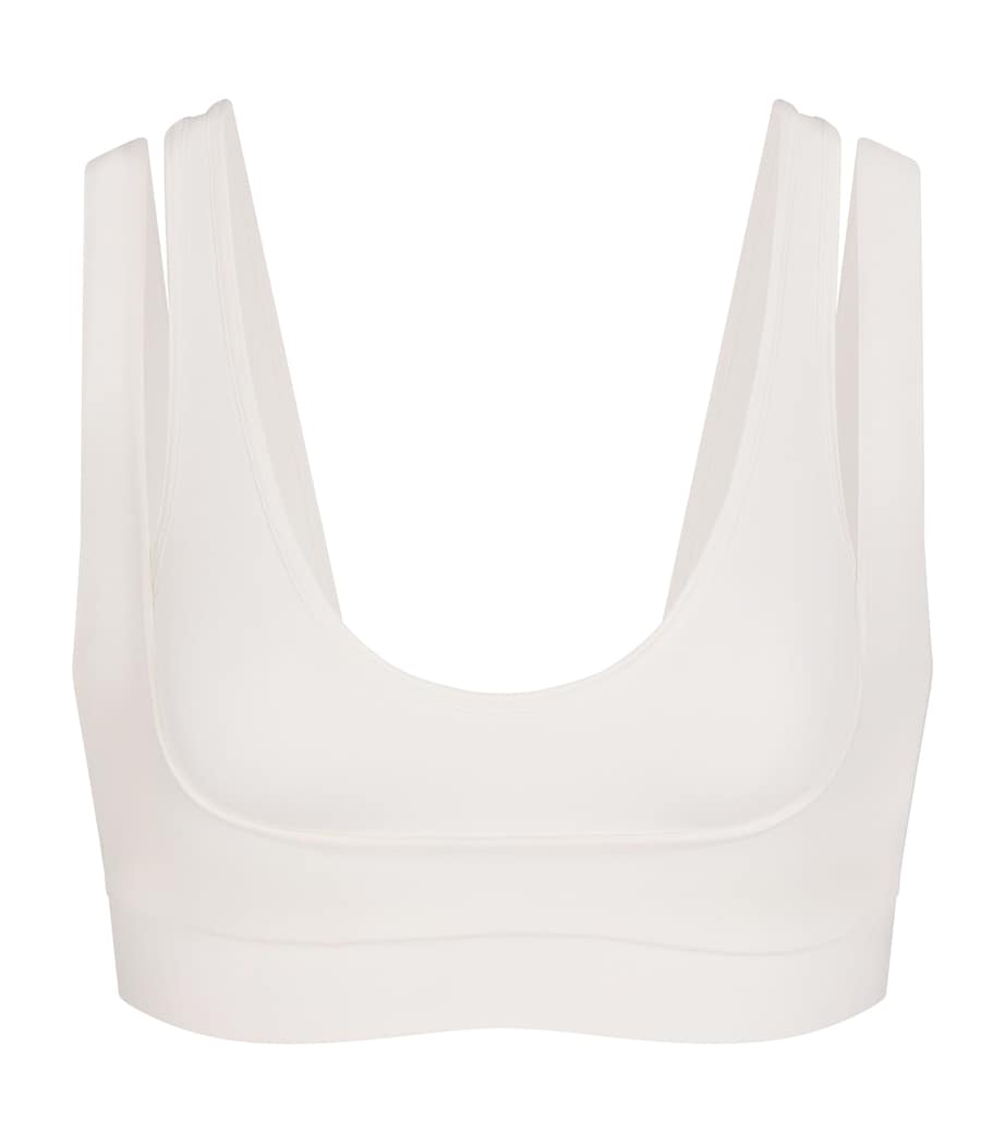NikeSKIMS Womens NikeSKIMS Double Strap Scoop Sports Bra Ivory Image 1