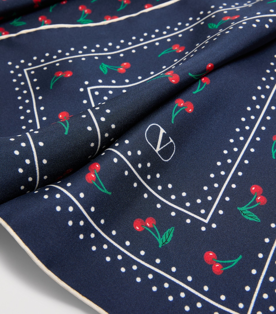 Silk Cherryfic Print Scarf CEU Image 3