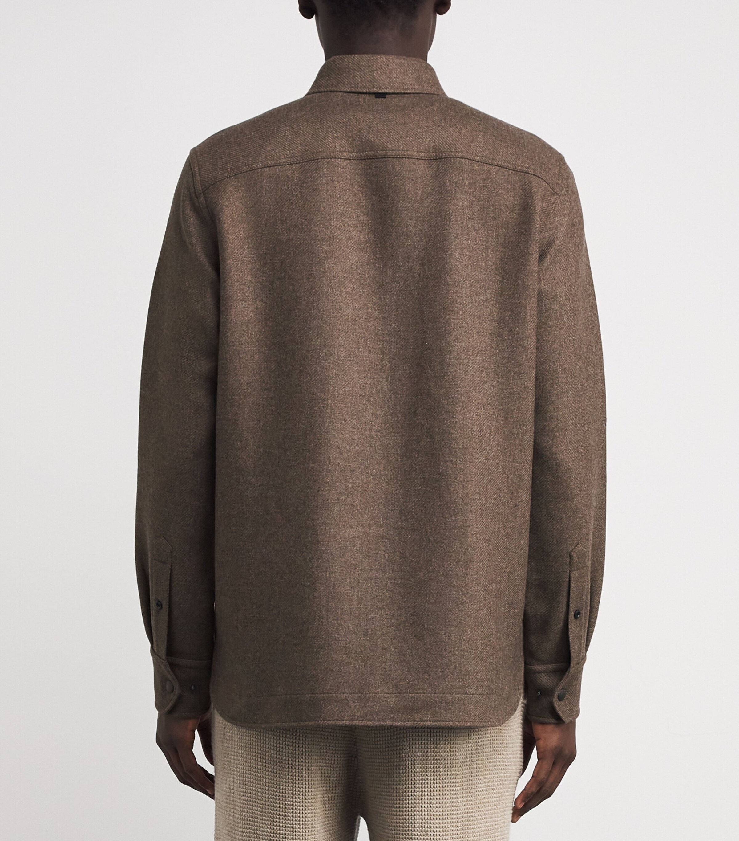 Wool Chelsea Overshirt BROWN Image 4