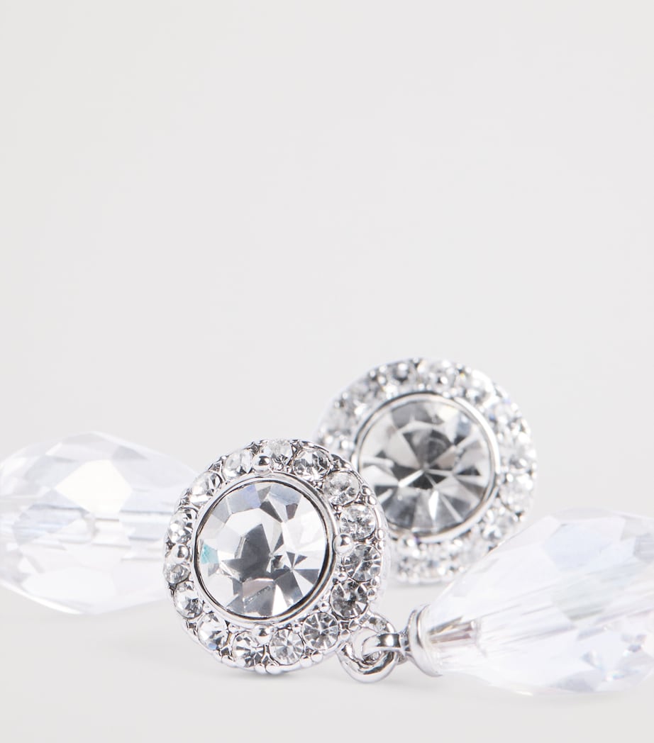 Crystal Drop Earrings SILVER Image 6
