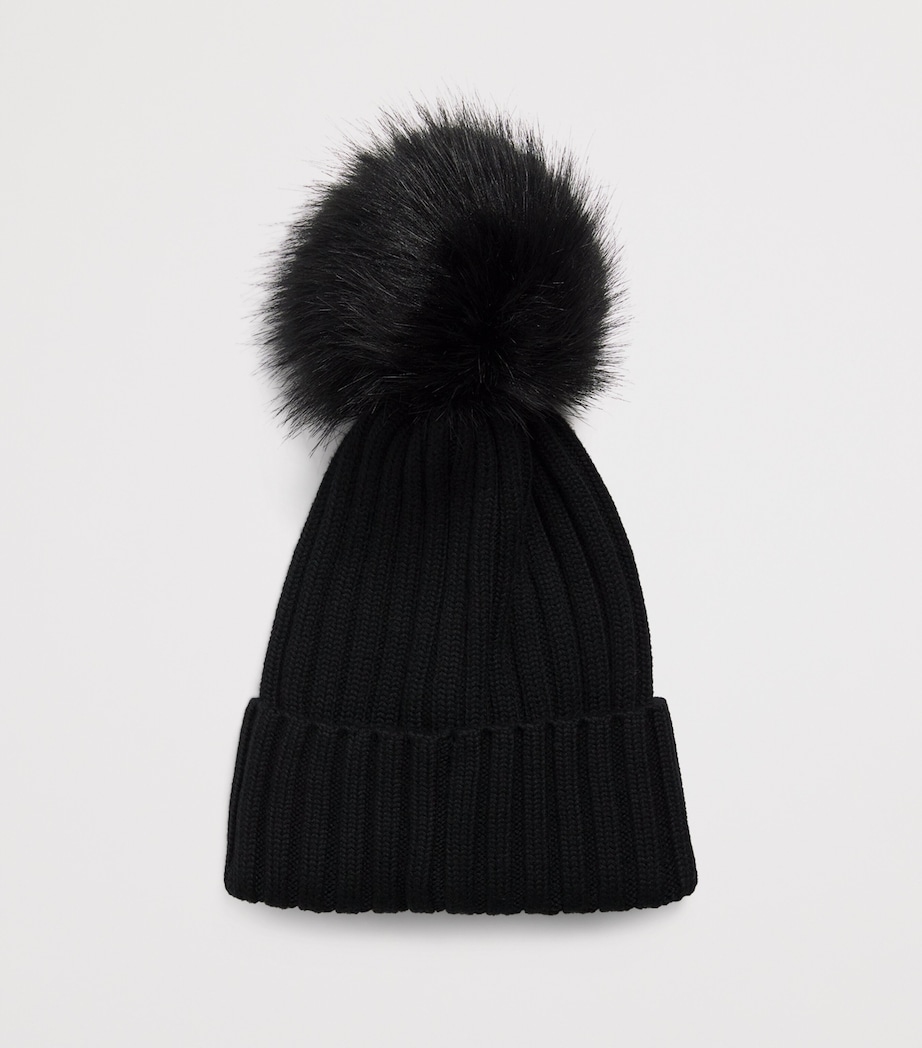 Virgin Wool Pom-Pom Beanie 999 Image 2
