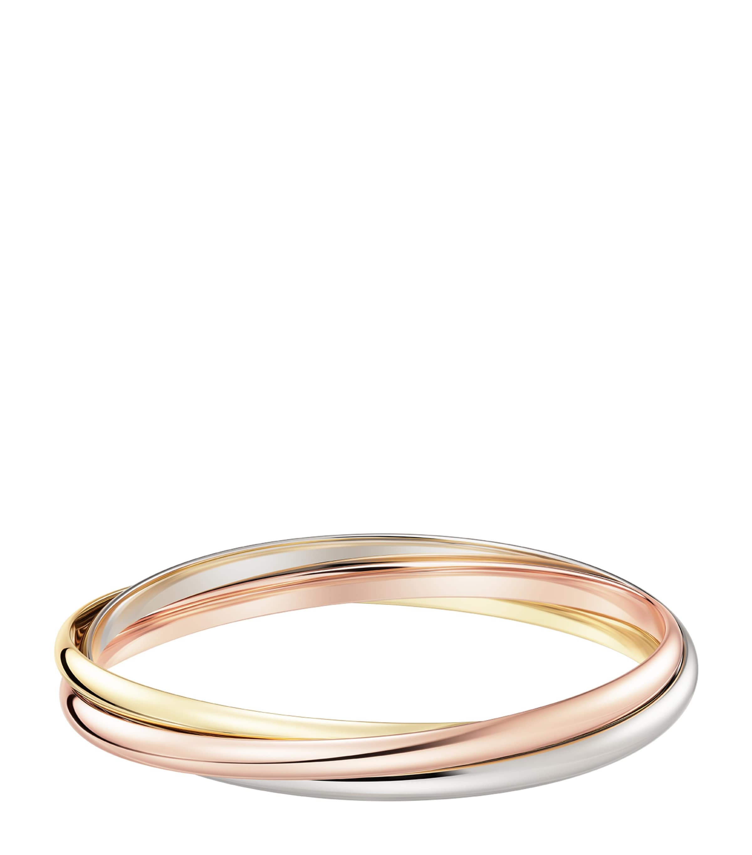 Large White, Rose and Yellow Gold Trinity Bracelet MIXED GOLD Image 1