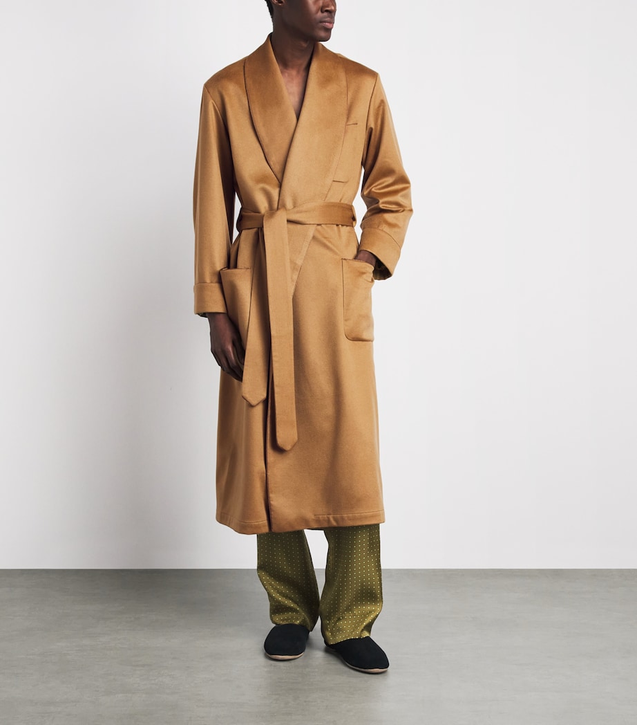 Daniel Hanson Mens Cashmere Robe Camel Image 2