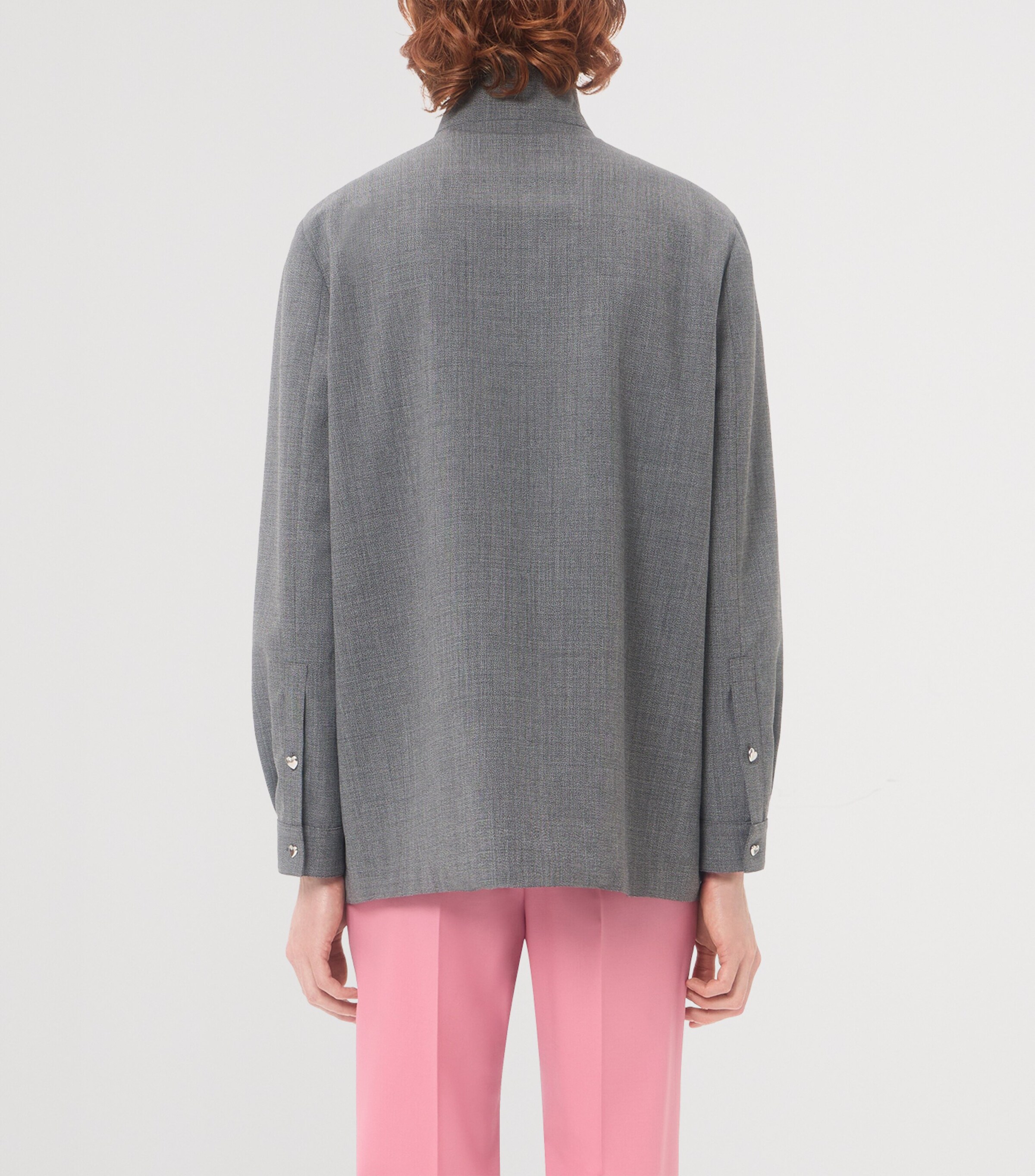 Valentino Garavani Mens Heart Embellished Overshirt Image 4