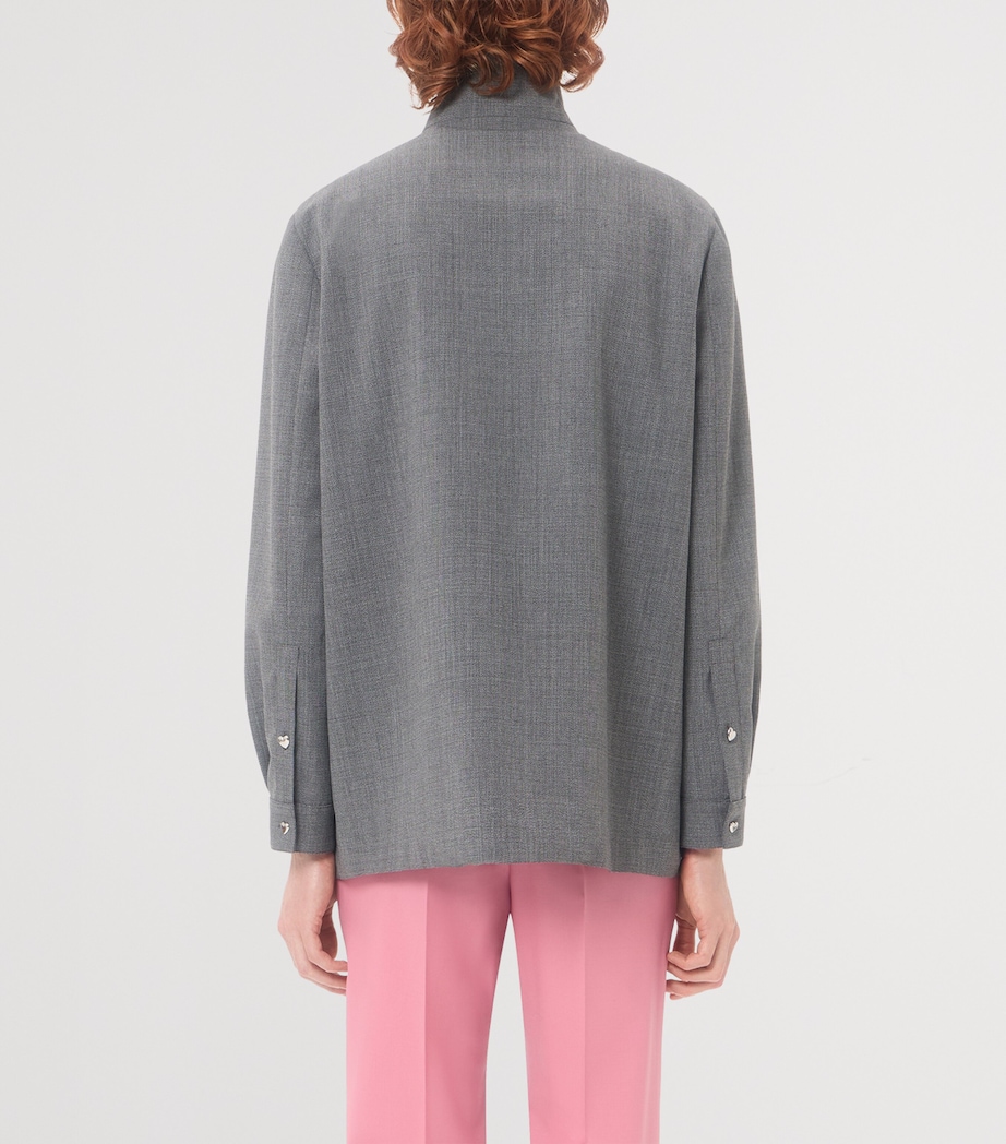 Valentino Garavani Mens Heart Embellished Overshirt Image 4