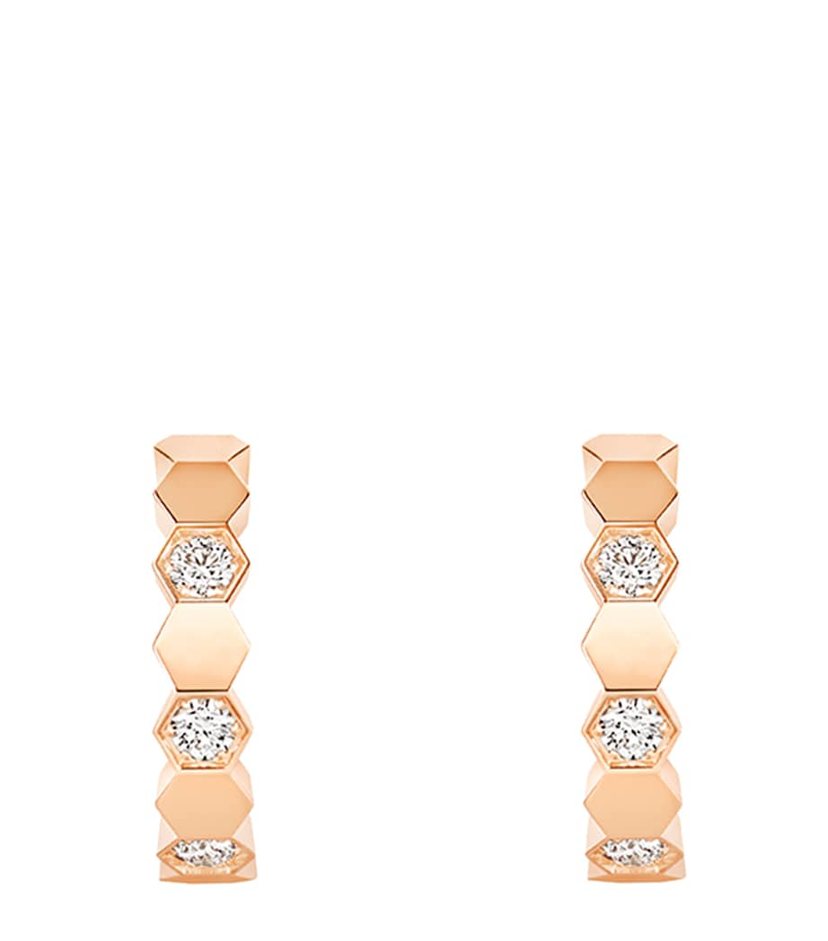 Rose Gold and Diamond Bee de Chaumet Hoop Earrings PINK GOLD Image 1