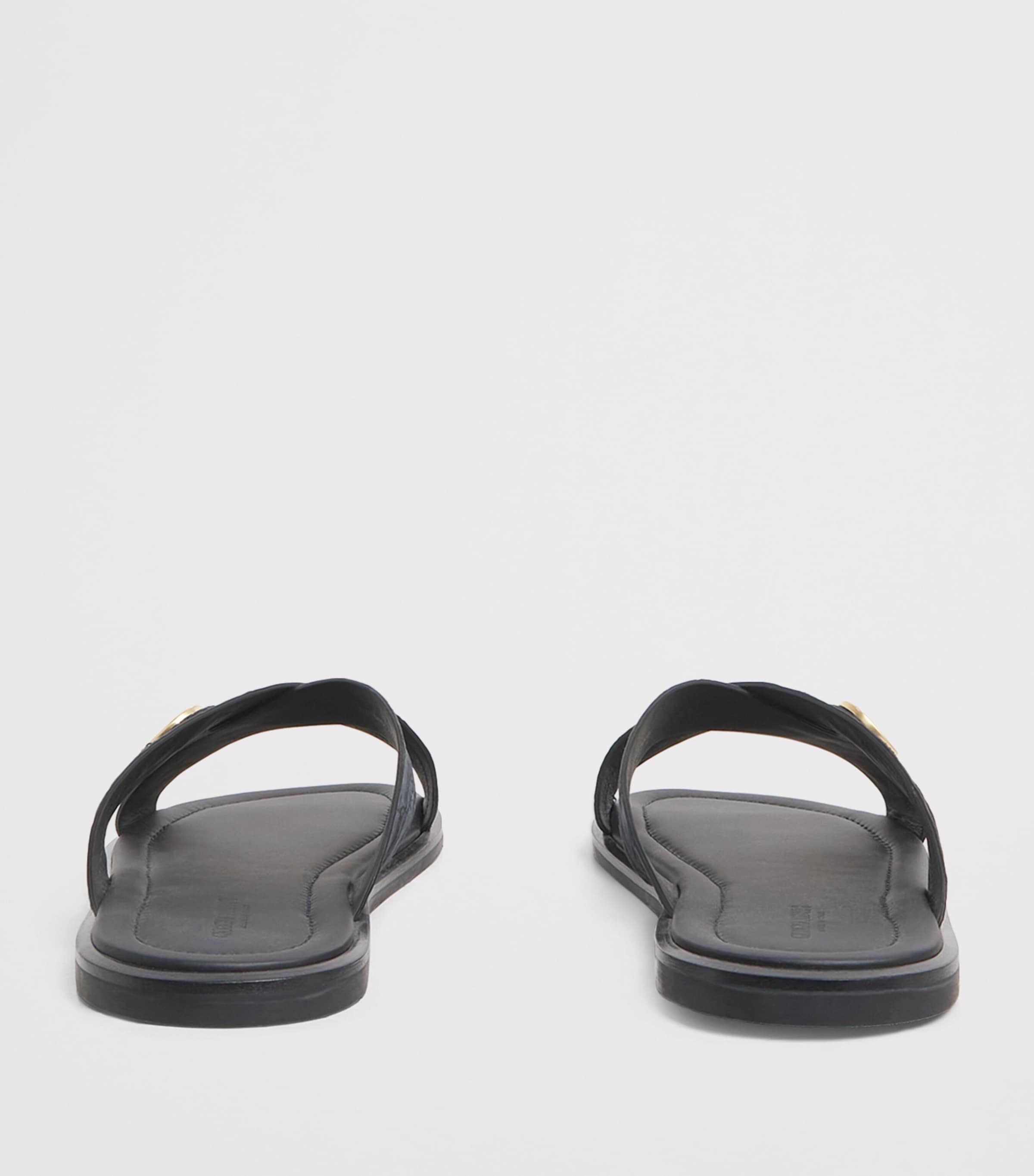 Giorgio Armani Caiman Leather Cross Sandals | Harrods HK