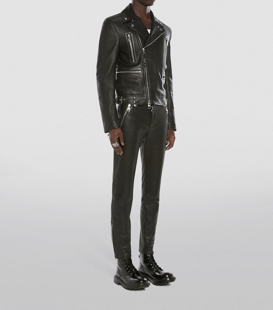 Leather Biker Jacket 1000 Image 2