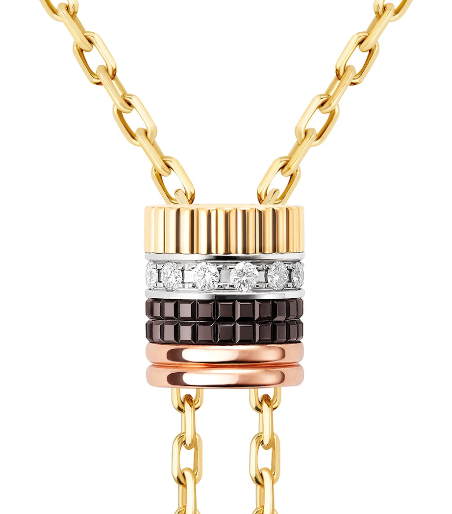 Large Yellow Gold Quatre Classique Tie Necklace YELLOW GOLD Image 3