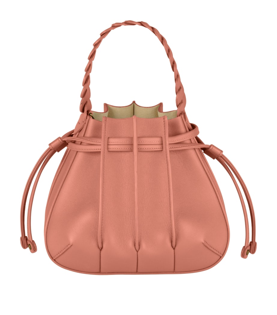 Mini Leather Gem Bucket Bag PEACH Image 1