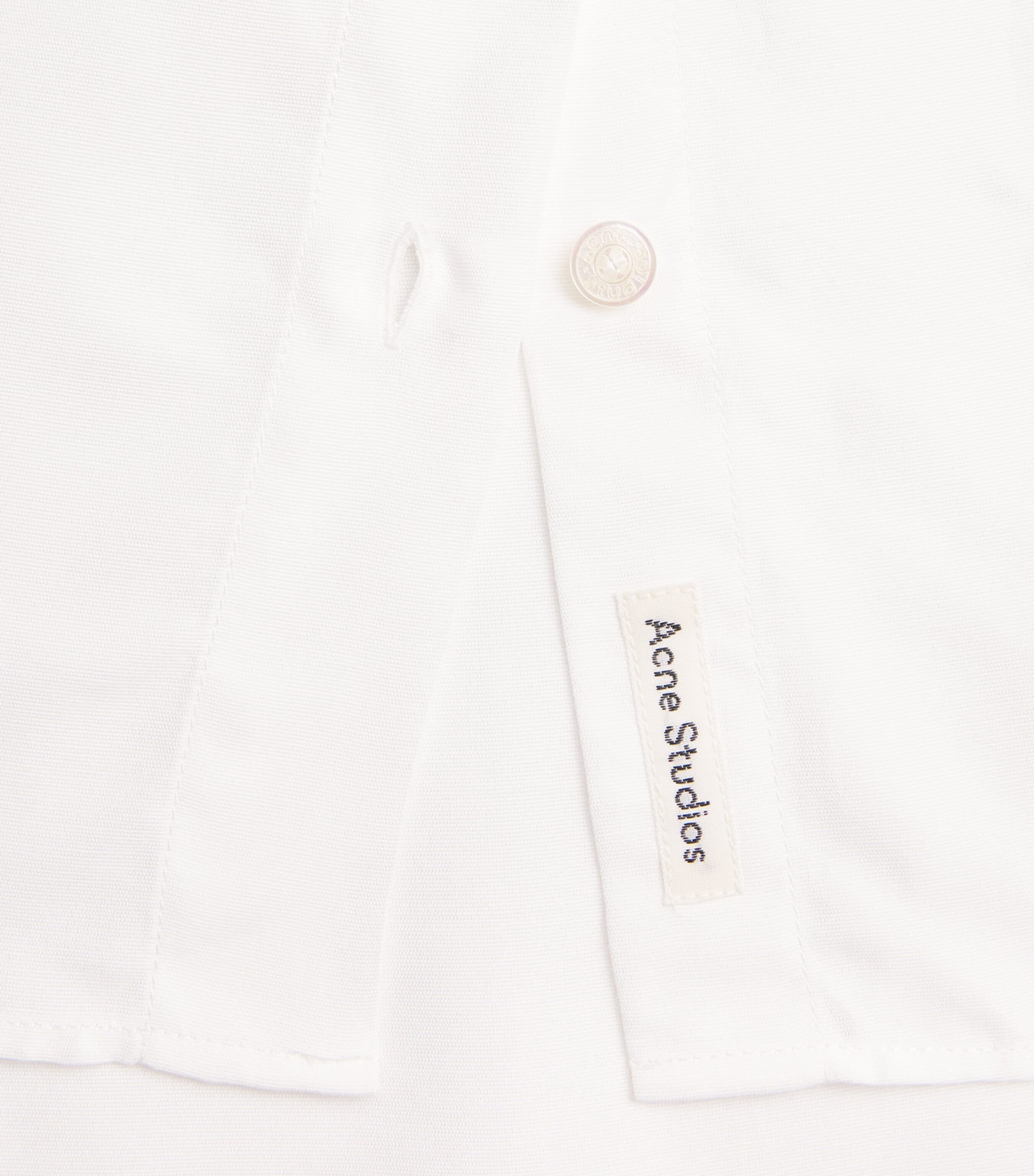 Acne Studios Womens Double-Layer Collared Shirt Anc White/white Image 7