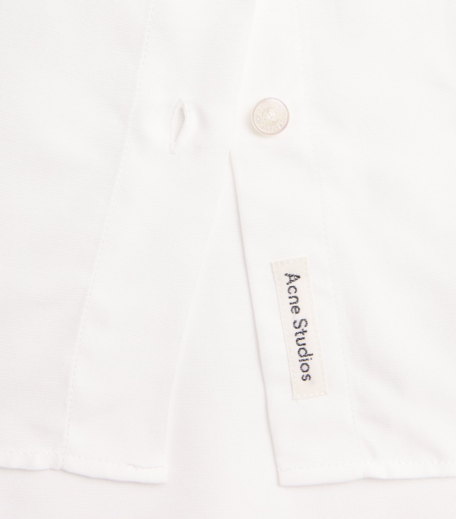 Acne Studios Womens Double-Layer Collared Shirt Anc White/white Image 7