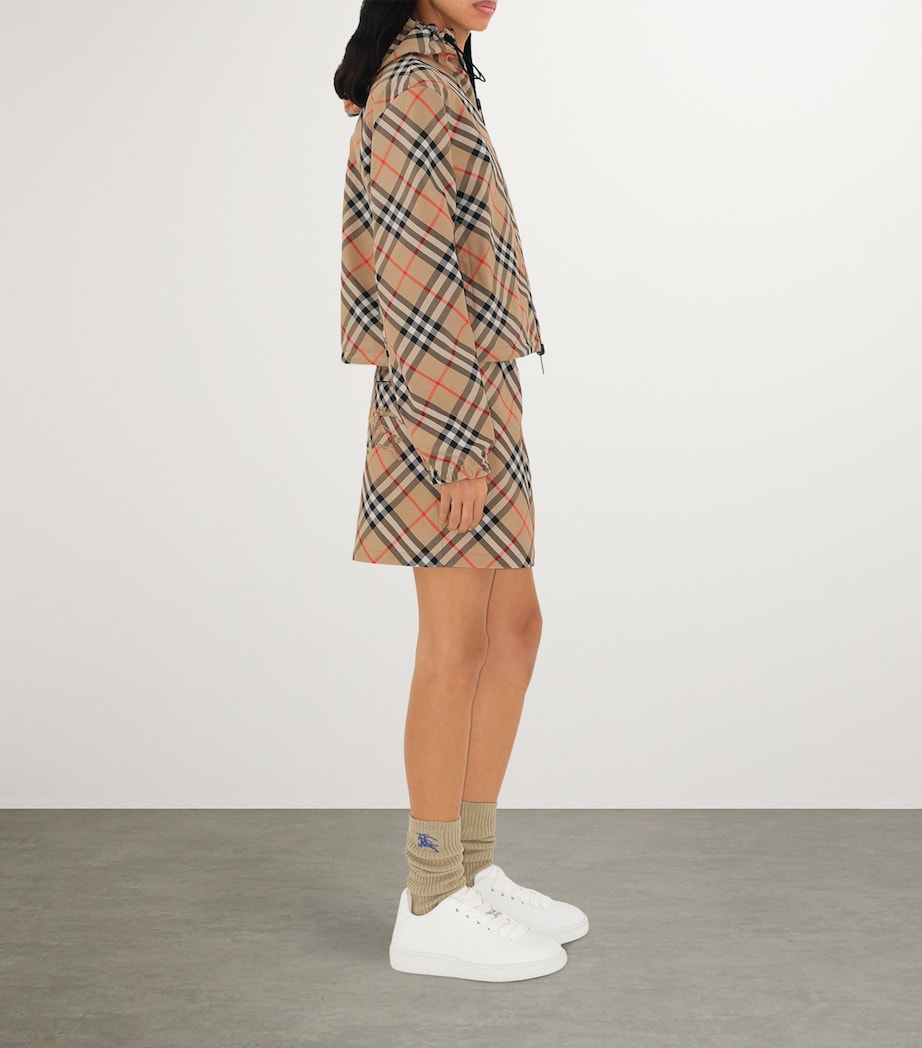 Check Cropped Reversible Jacket SAND IP CHECK Image 3