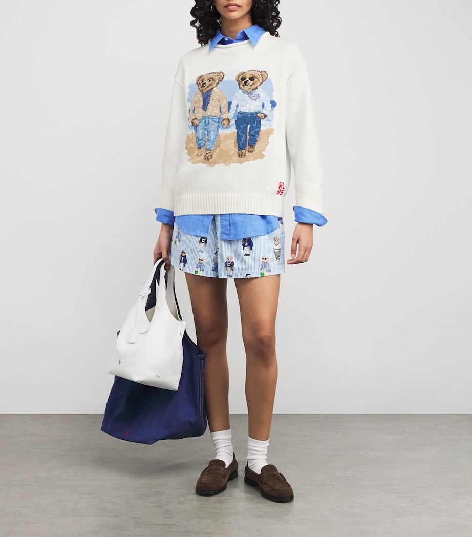 Cotton Polo Bear Sweater WHITE Image 2