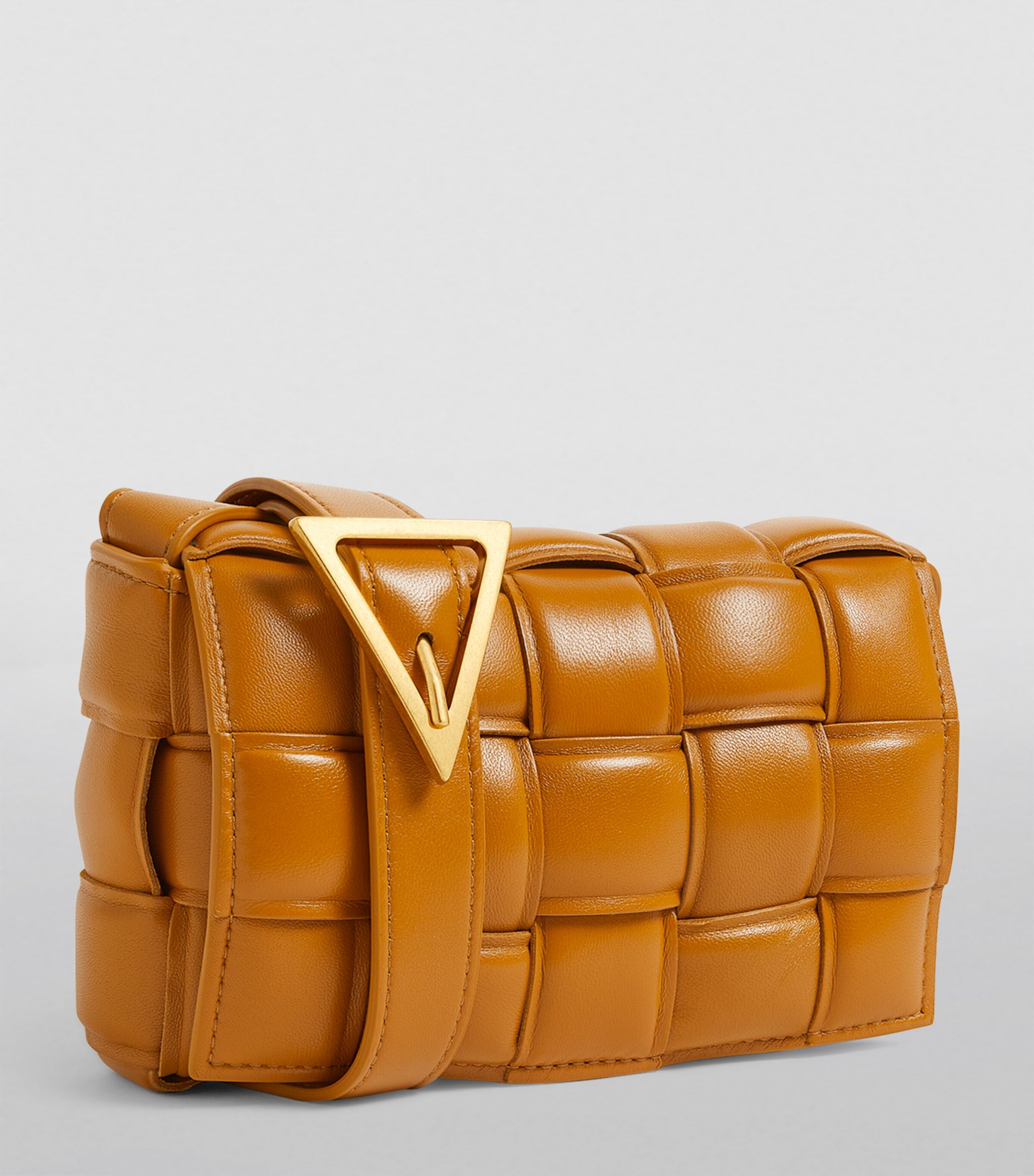 Bottega Veneta Mini Cassette Cross-Body Bag Camel Gold Image 3