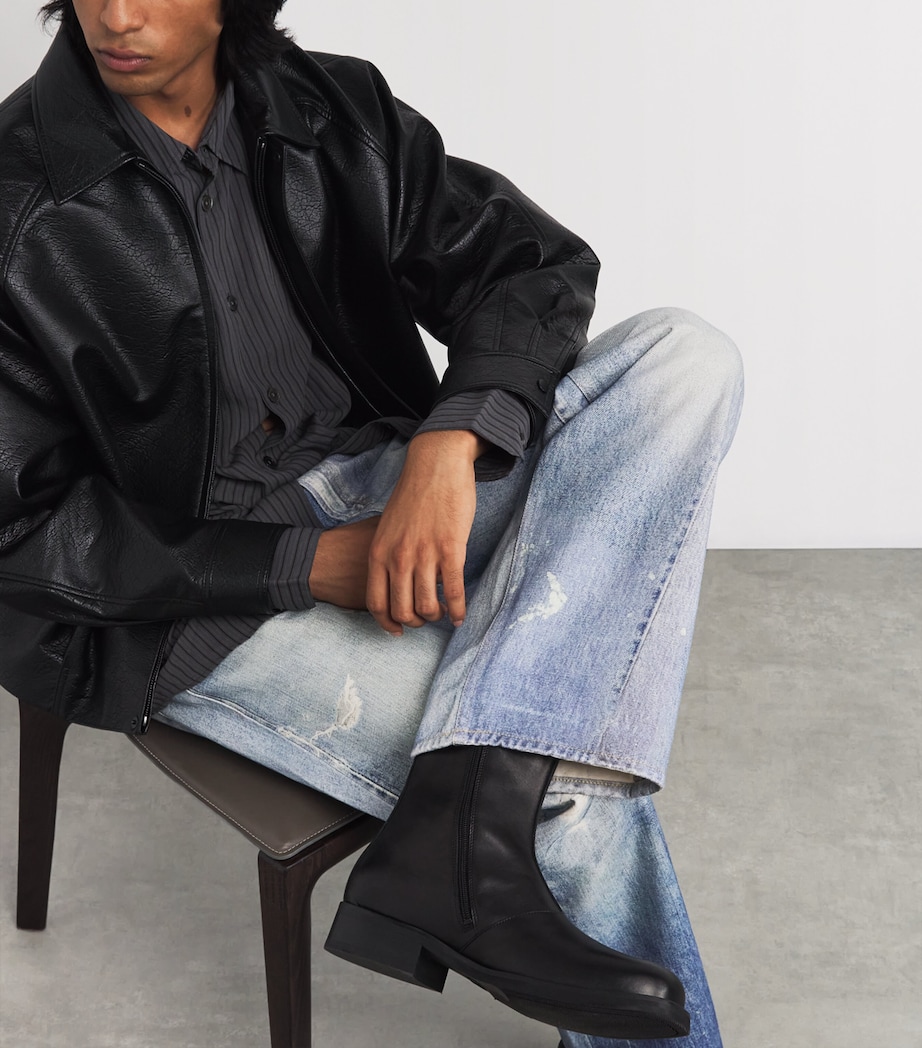 Our Legacy Mens Third Cut Jeans Digital Denim Print Image 6