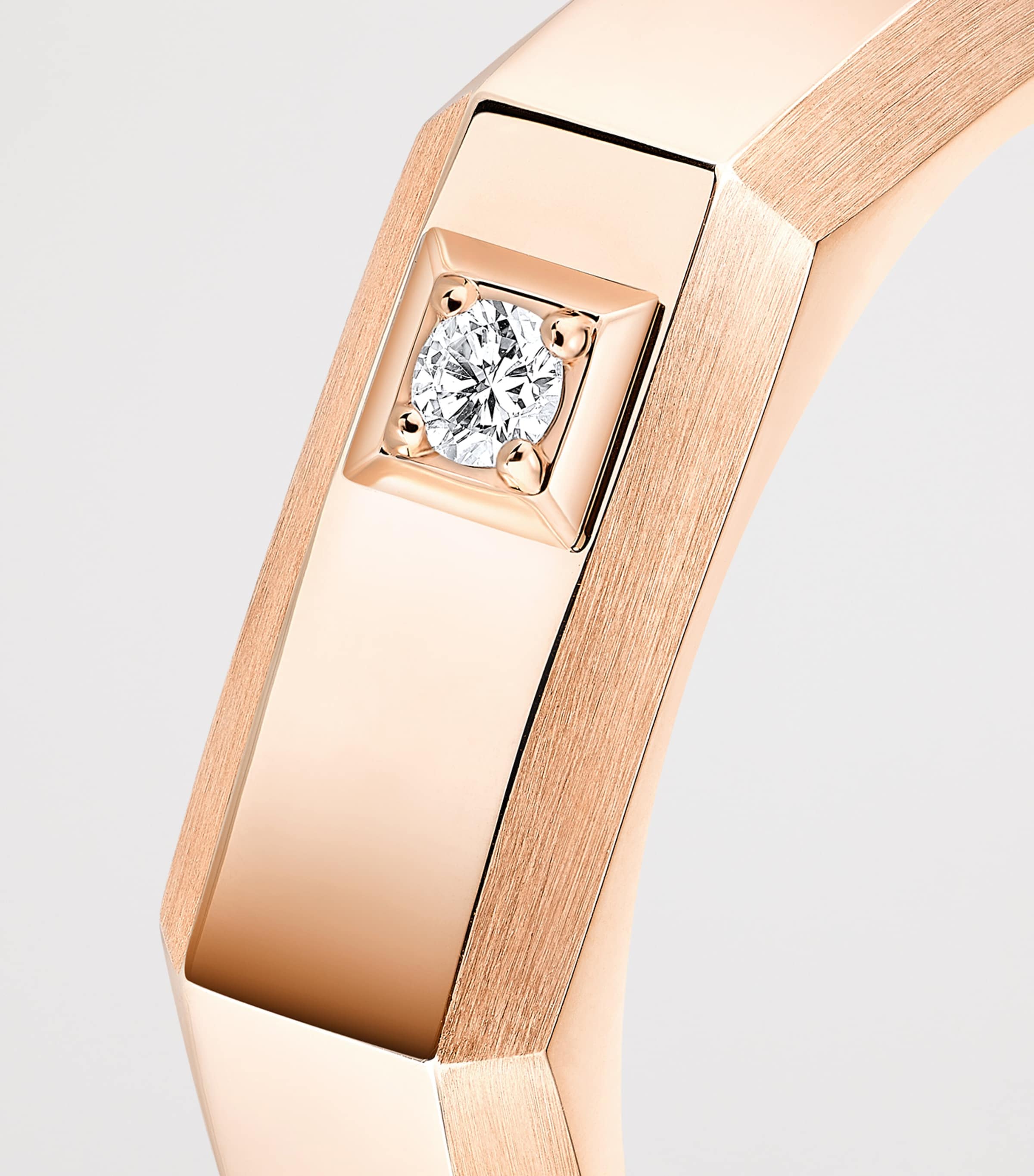 Messika Moderniste Pink Gold and Diamond Medium Ring (0.03ct) Pink Gold Image 3