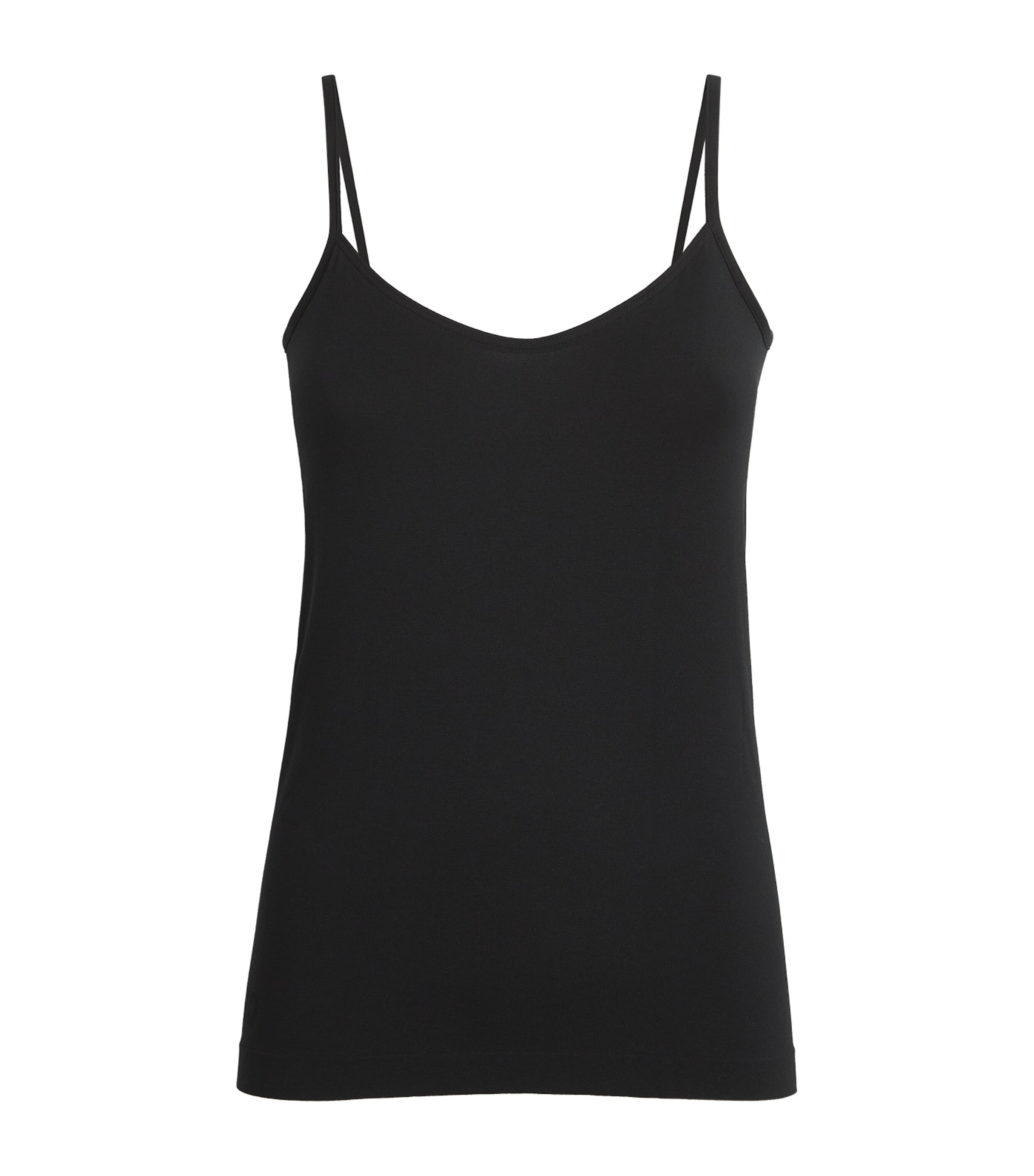 Wolford Fitted Silhouette Spaghetti Straps Stretch Top In Black