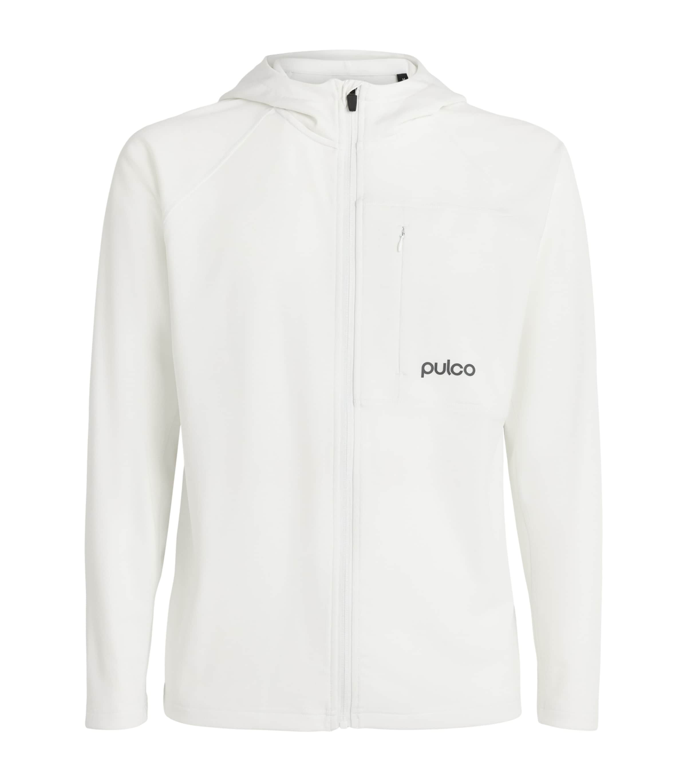 Pulco Studios Mens Full Zip Training Hoodie White Image 1