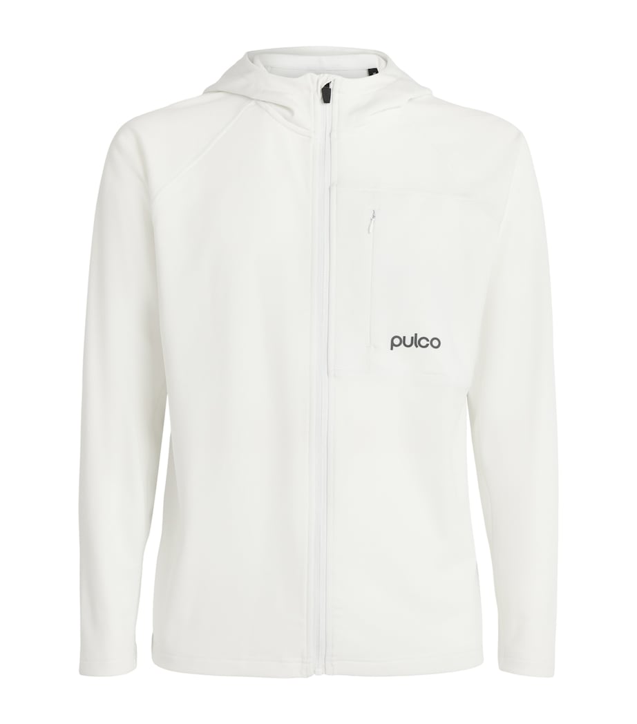 Pulco Studios Mens Full Zip Training Hoodie White Image 1