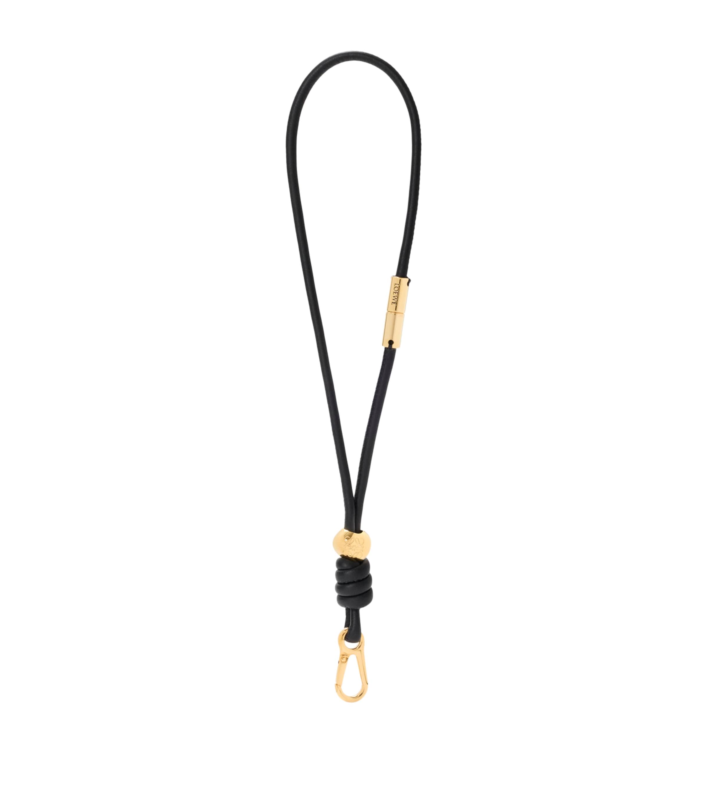 LOEWE Leather Wristlet Strap Black Image 1