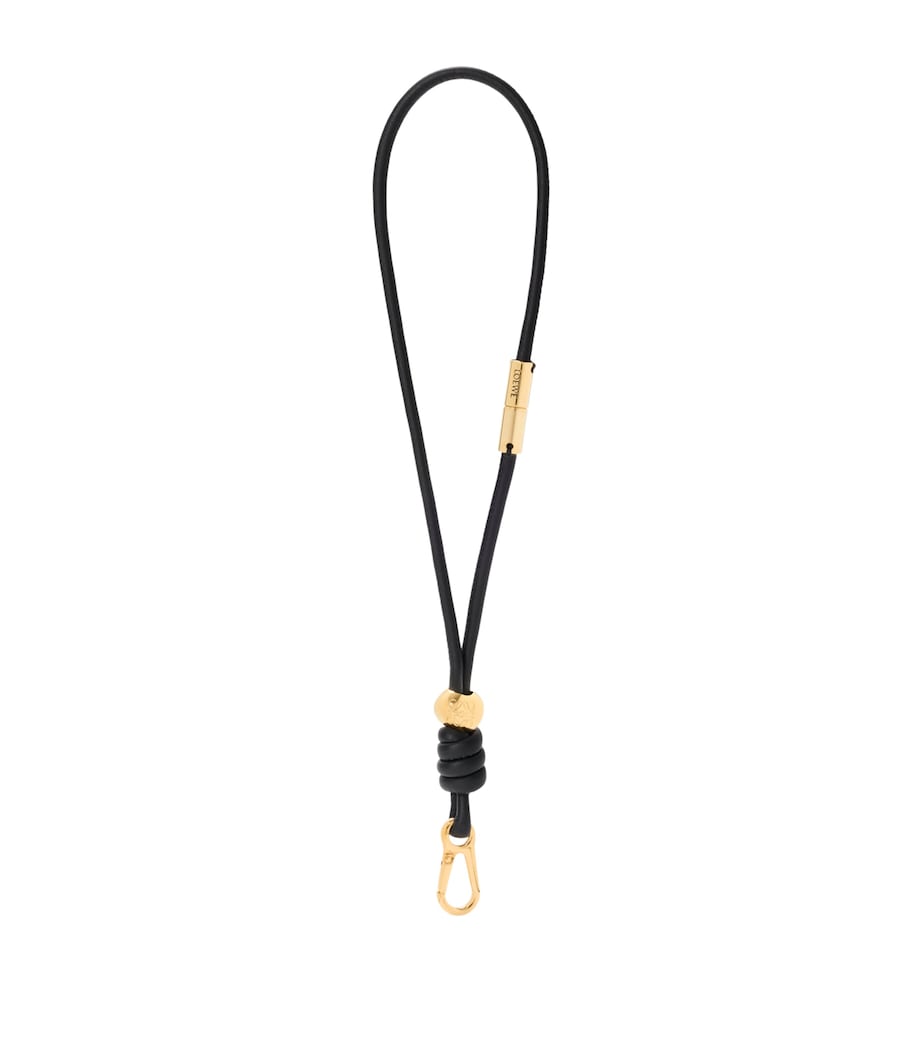 LOEWE Leather Wristlet Strap Black Image 1