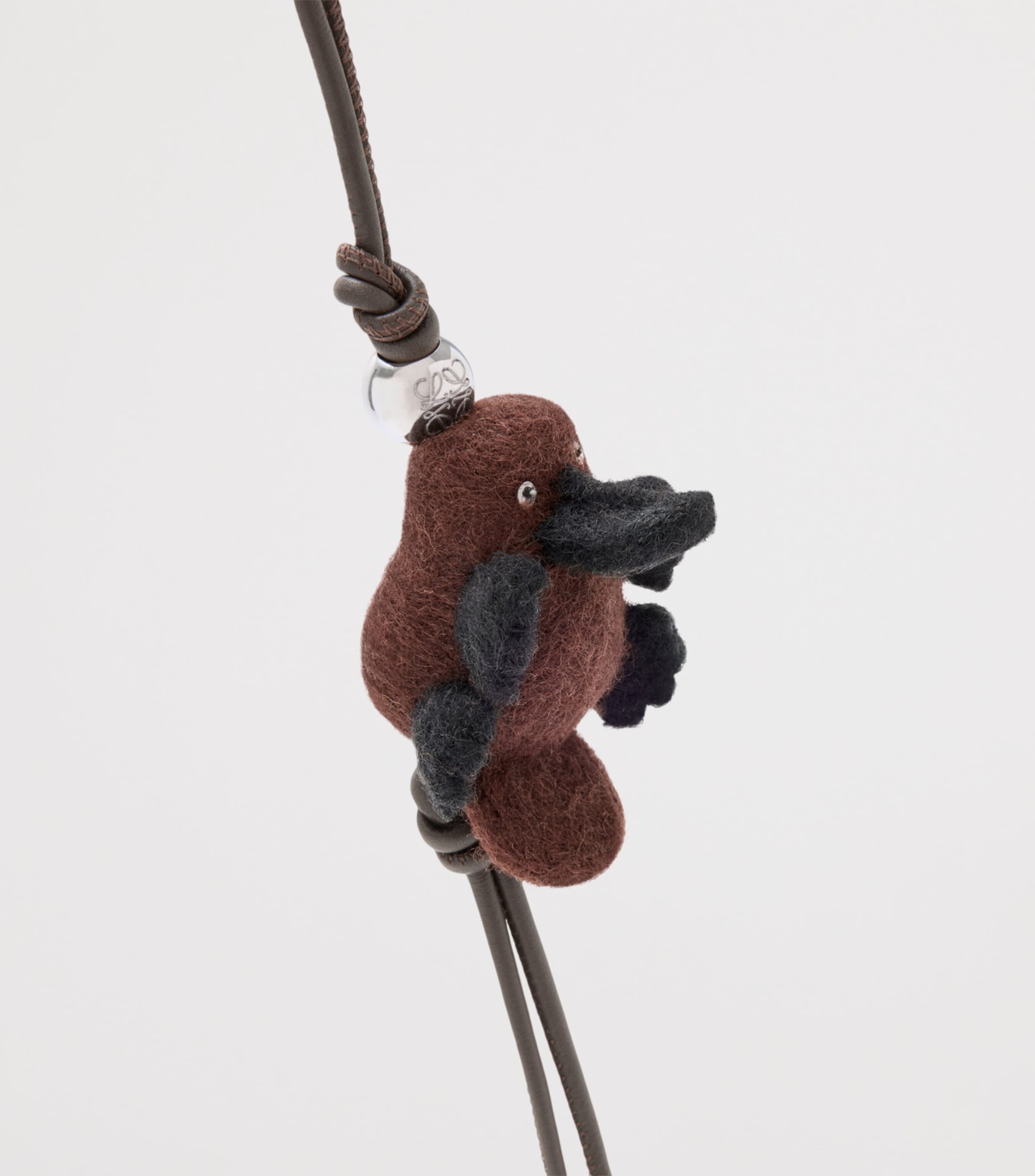 Wool Platypus Bag Charm CHOCOLATE/BLACK Image 2