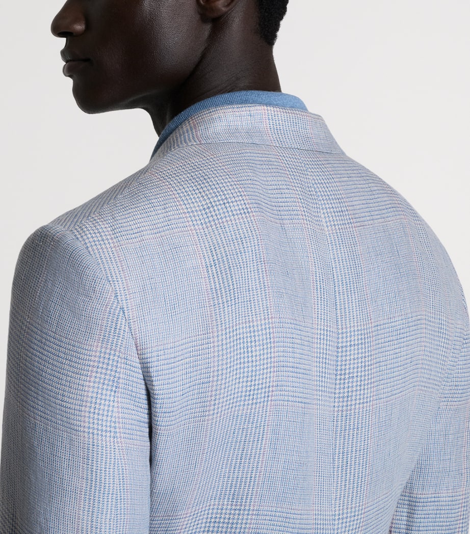 Dunhill Mens Linen Single-Breasted Blazer Image 4