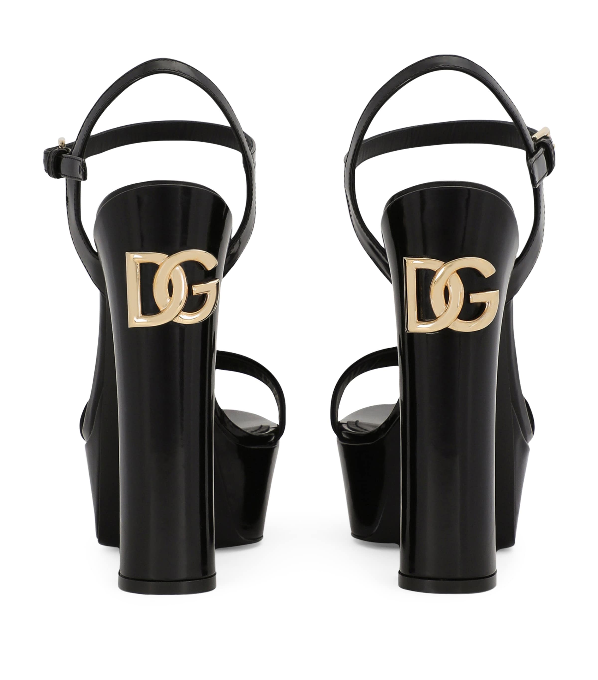 Leather Platform Sandals 105 80999-BLACK Image 2