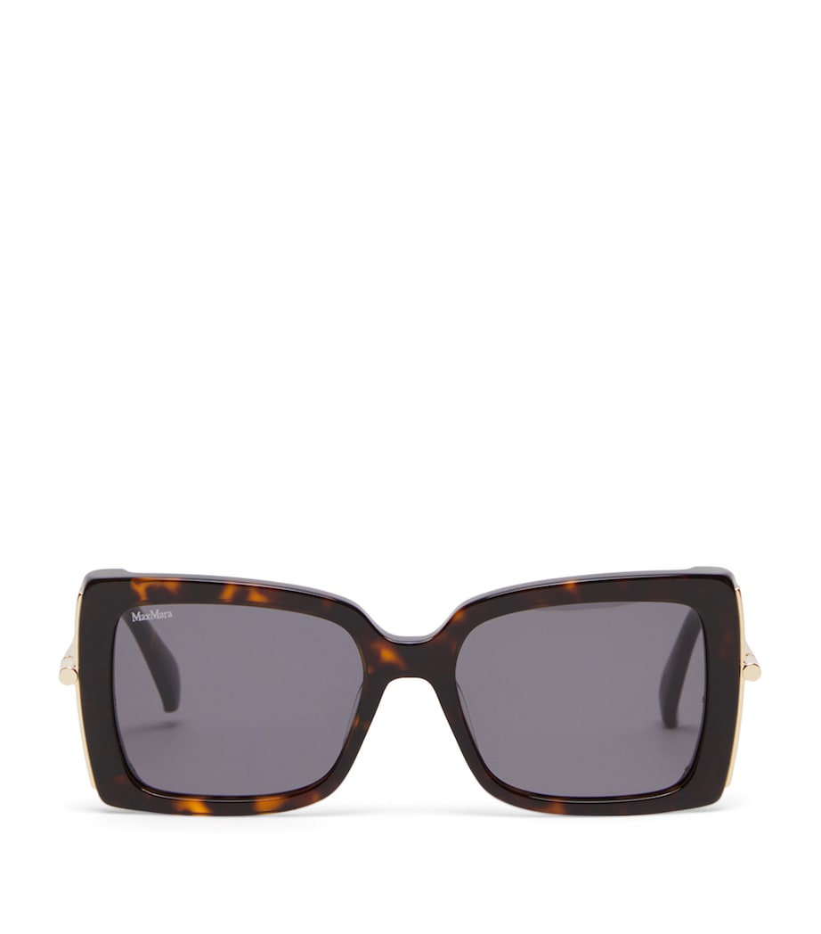 Max Mara Oversized Square Sunglasses Tawny Bronze Brow Image 1