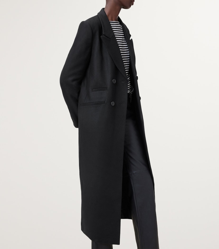 Double-Breasted Ellen Overcoat BLACK Image 5