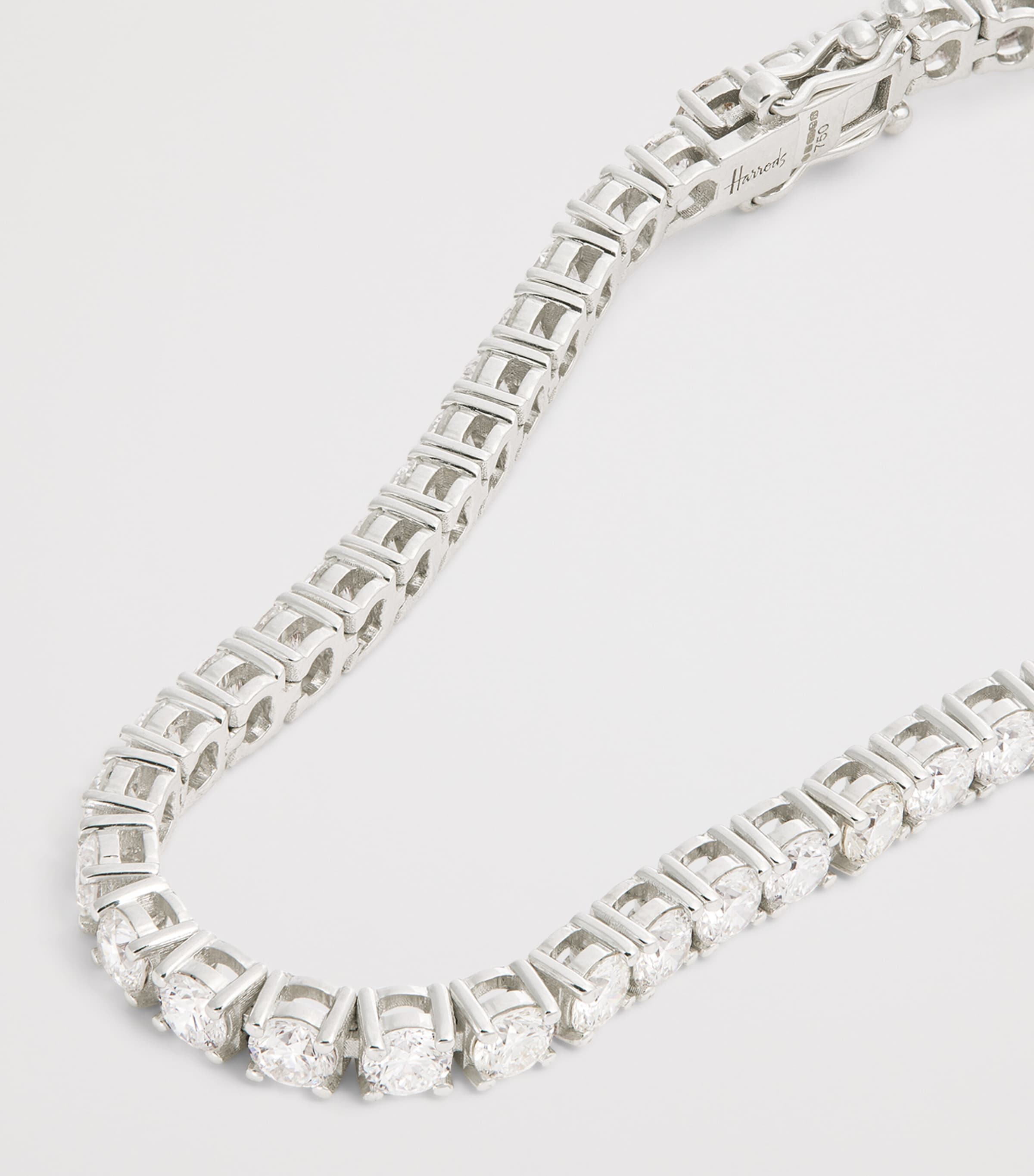 White Gold and Diamond Tennis Bracelet (6.00ct) WHITE GOLD Image 4