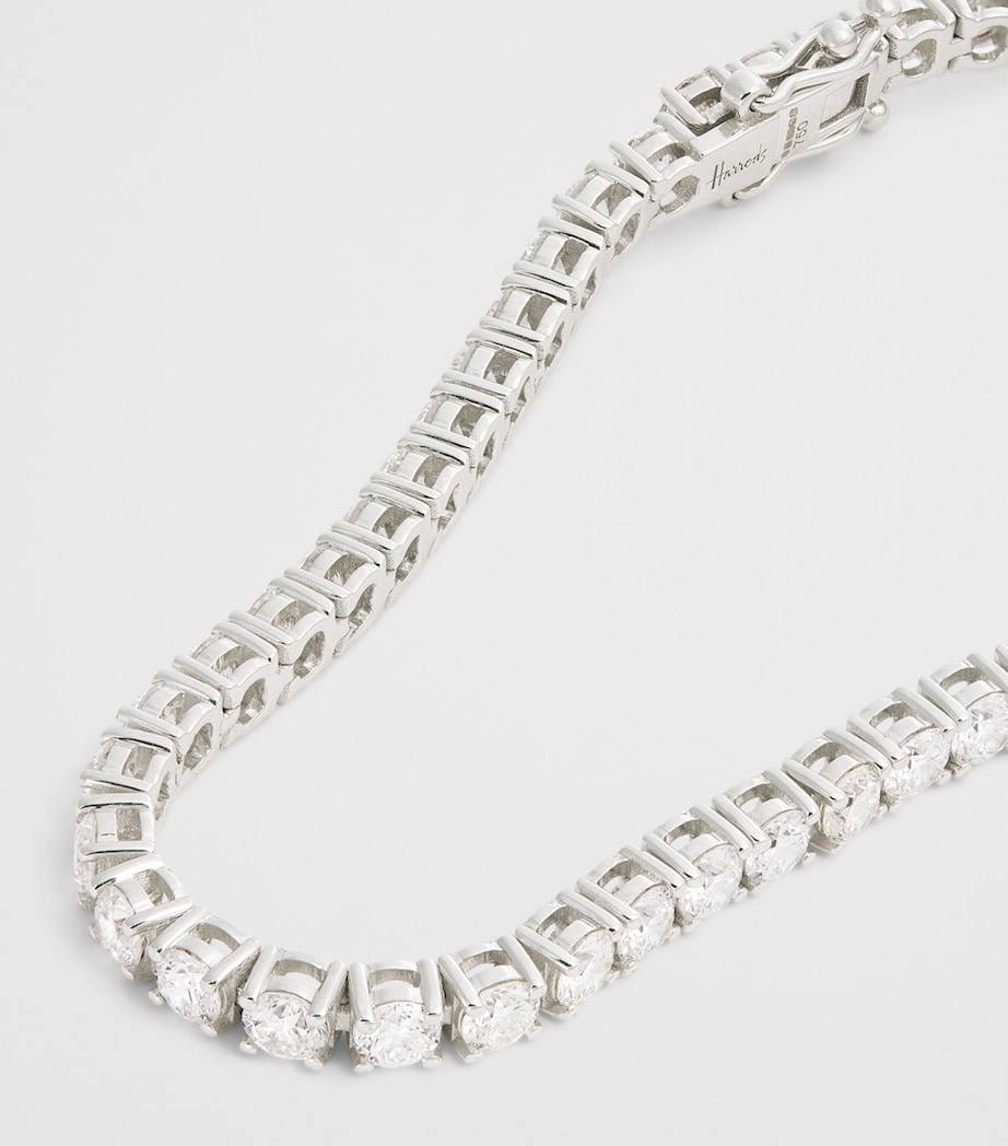 White Gold and Diamond Tennis Bracelet (6.00ct) WHITE GOLD Image 4