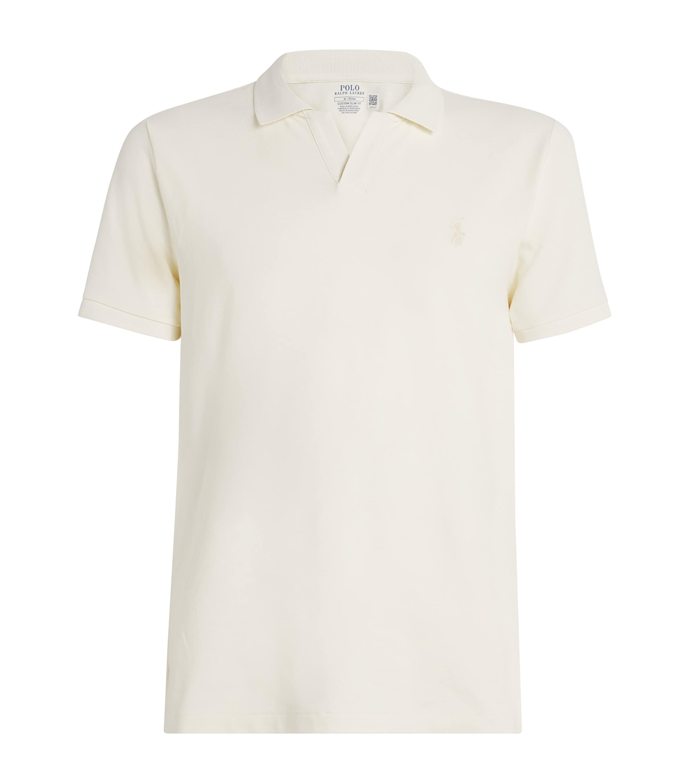 Polo Ralph Lauren Ivory Stretch Cotton Custom-Fit Polo Shirt