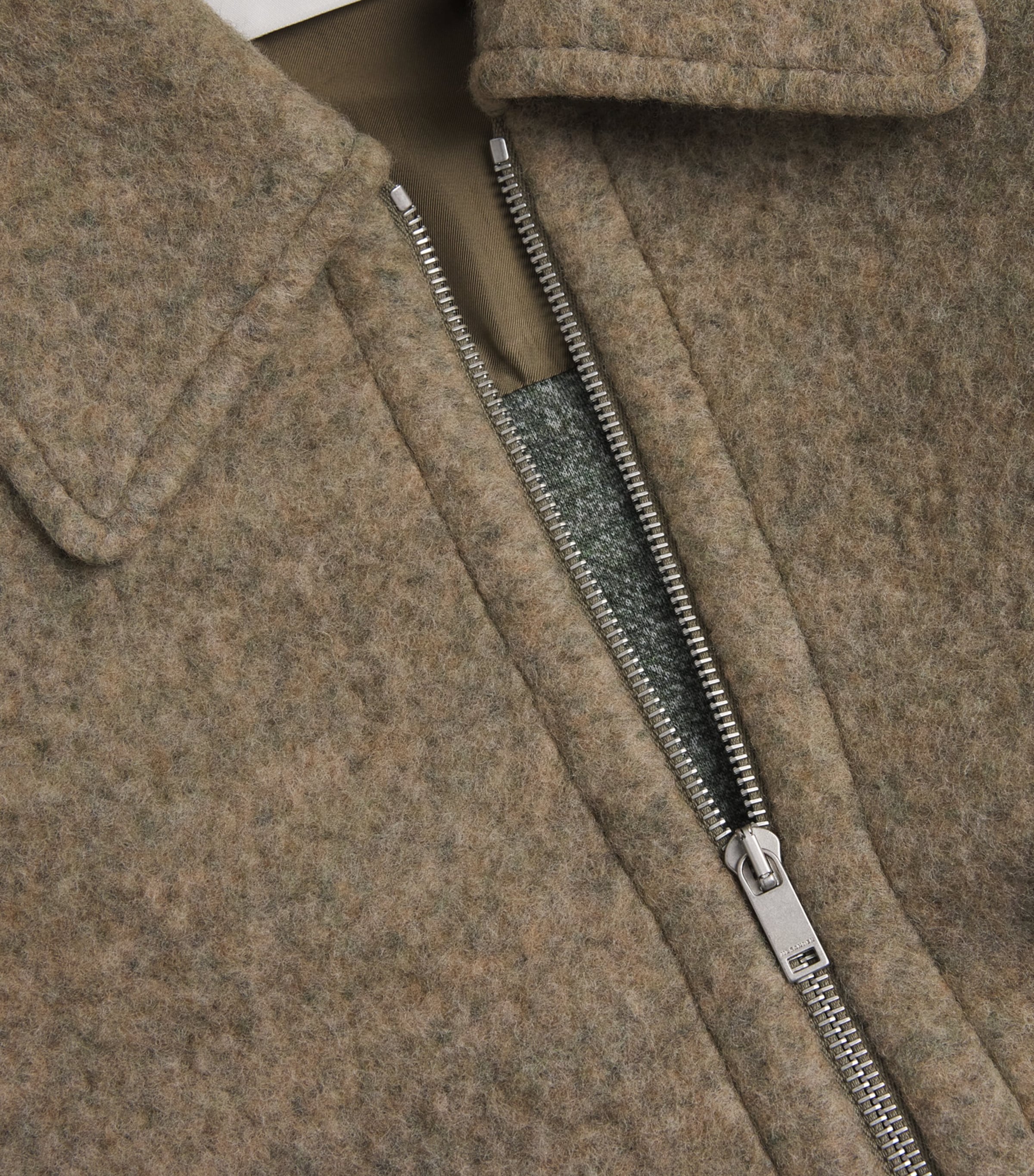 Wool-Blend Felted Melange Blouson Jacket FERN Image 5