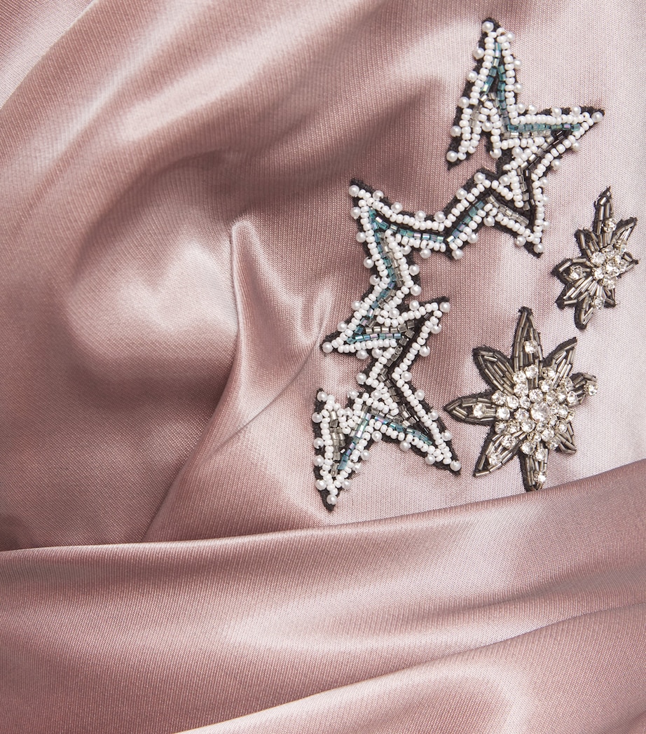 Maticevski Womens Satin Embellished Contentment Gown Smoke Pink Image 6